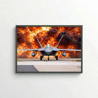 Raptor on fire