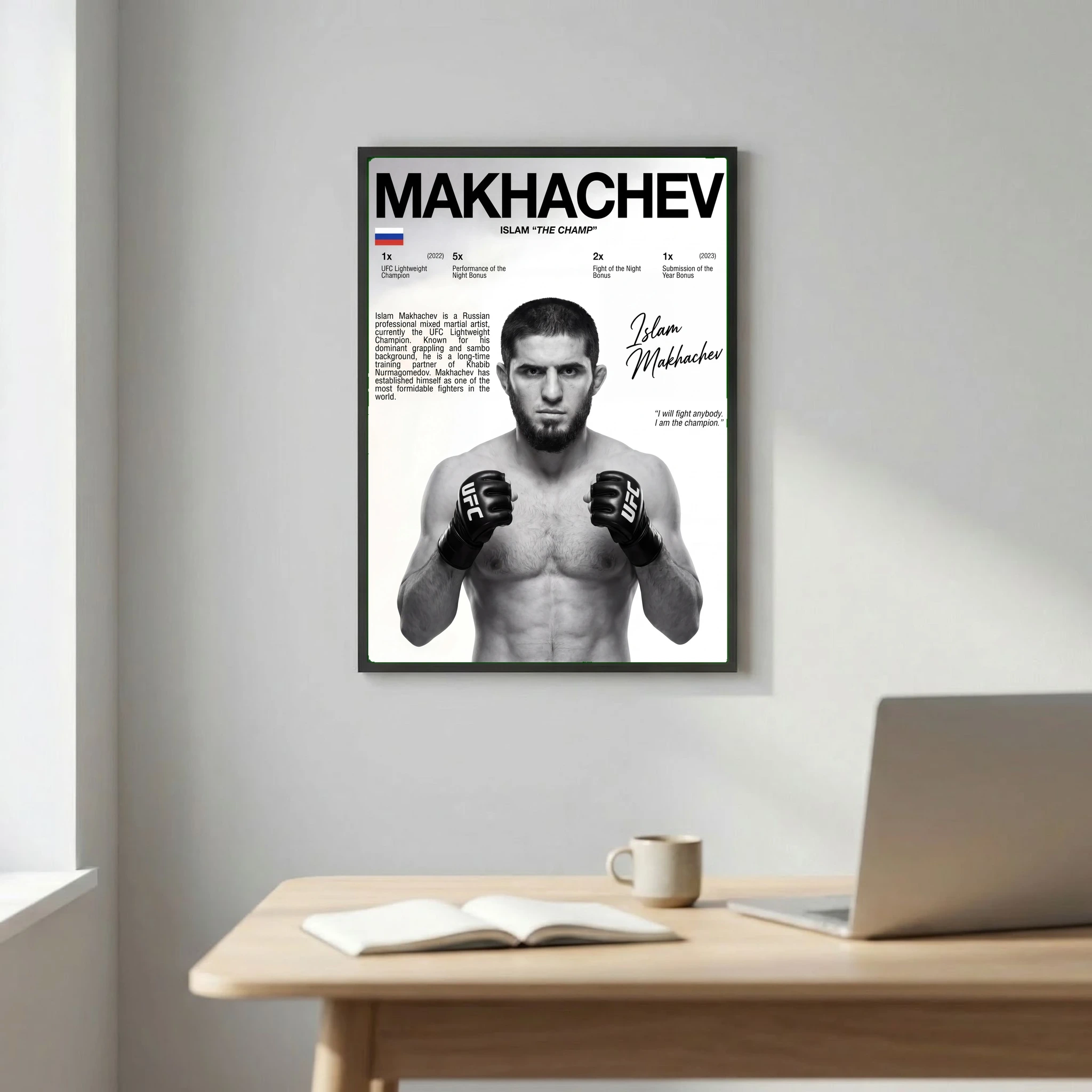 Islam Makhachev MMA Poster
