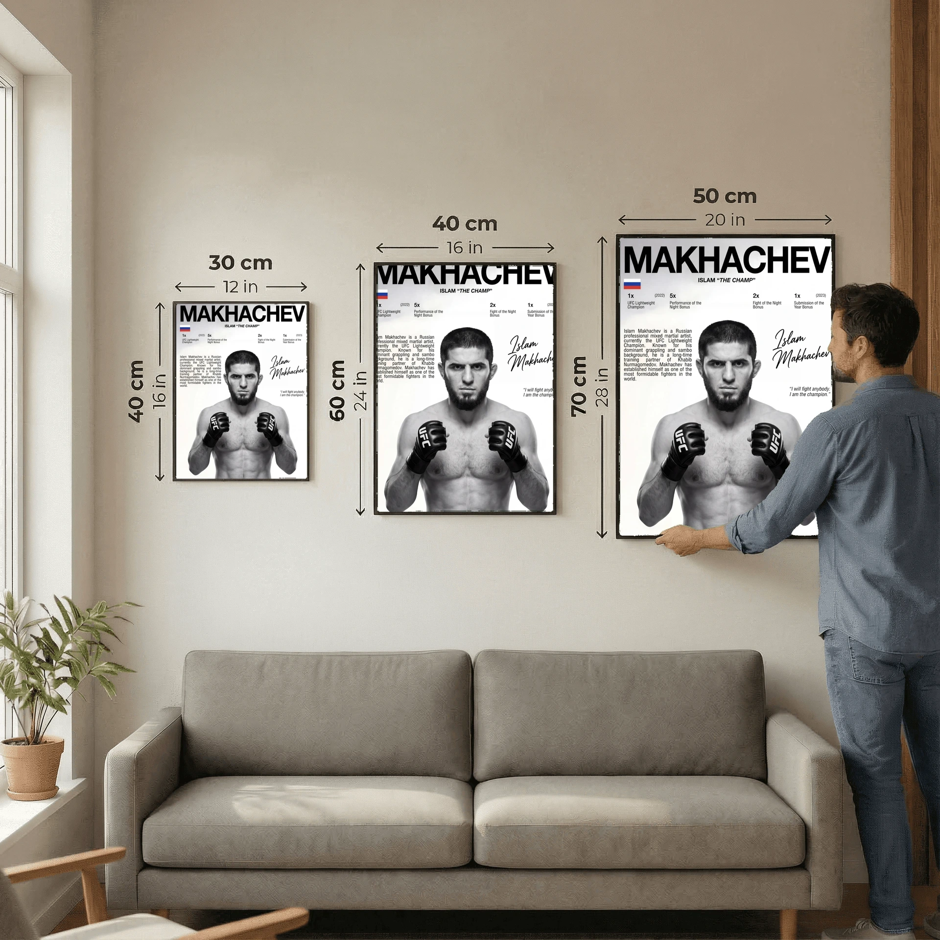 Islam Makhachev MMA Poster