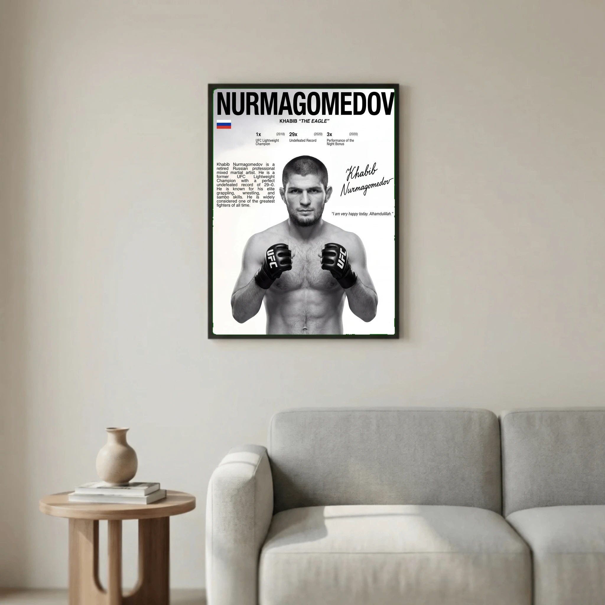 Khabib Nurmagomedov MMA Poster