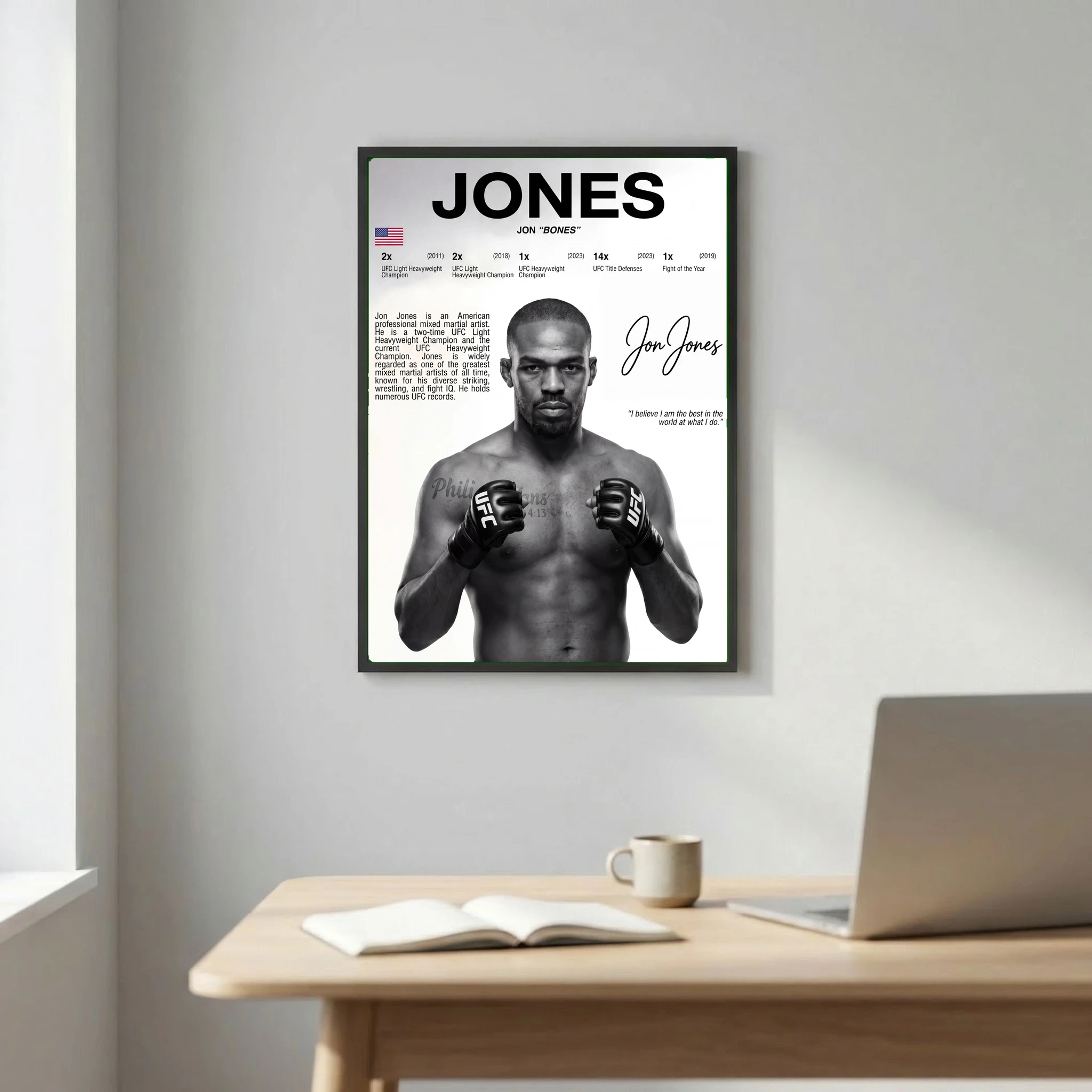 Jon Jones MMA Poster