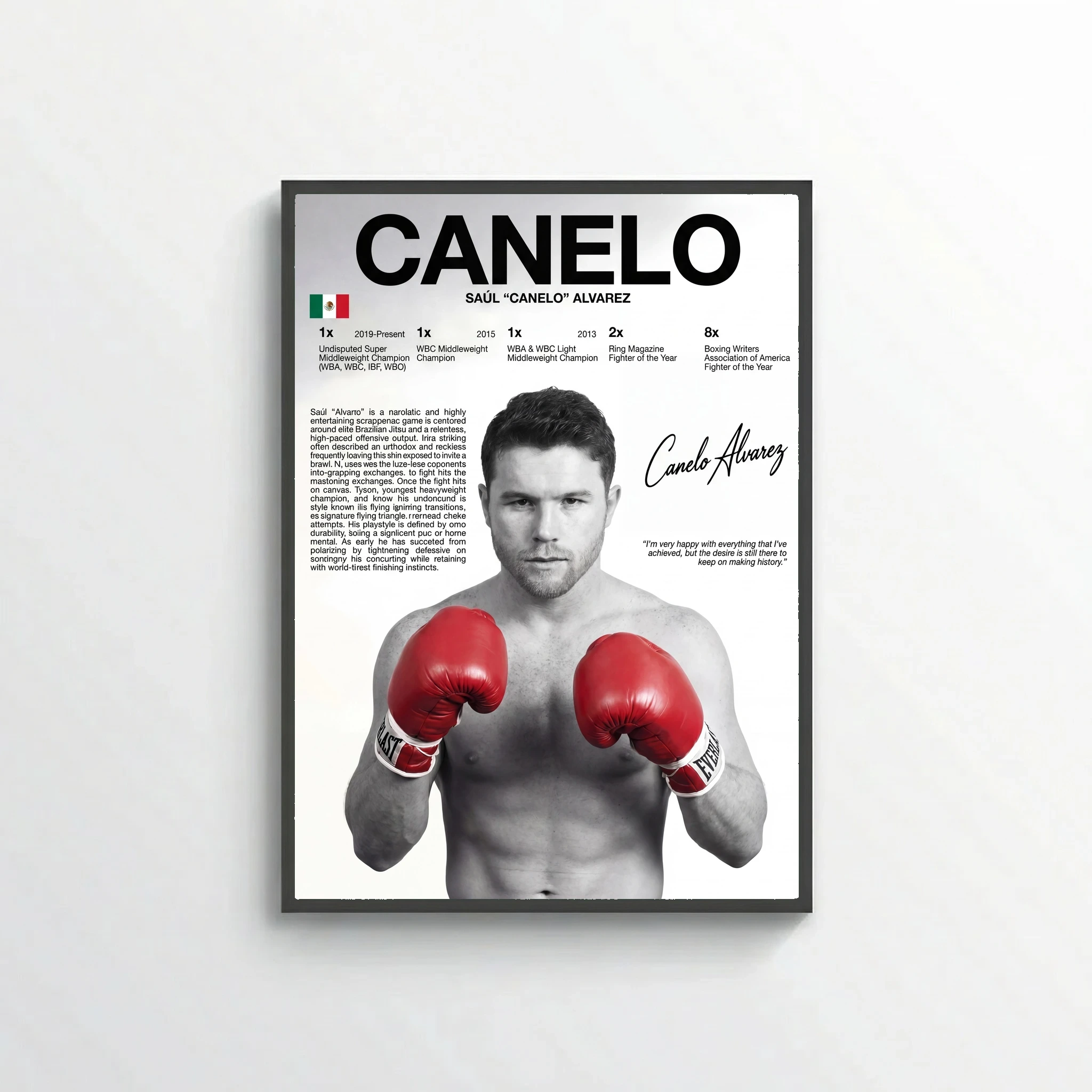 Canelo Alvarez Boxing Poster