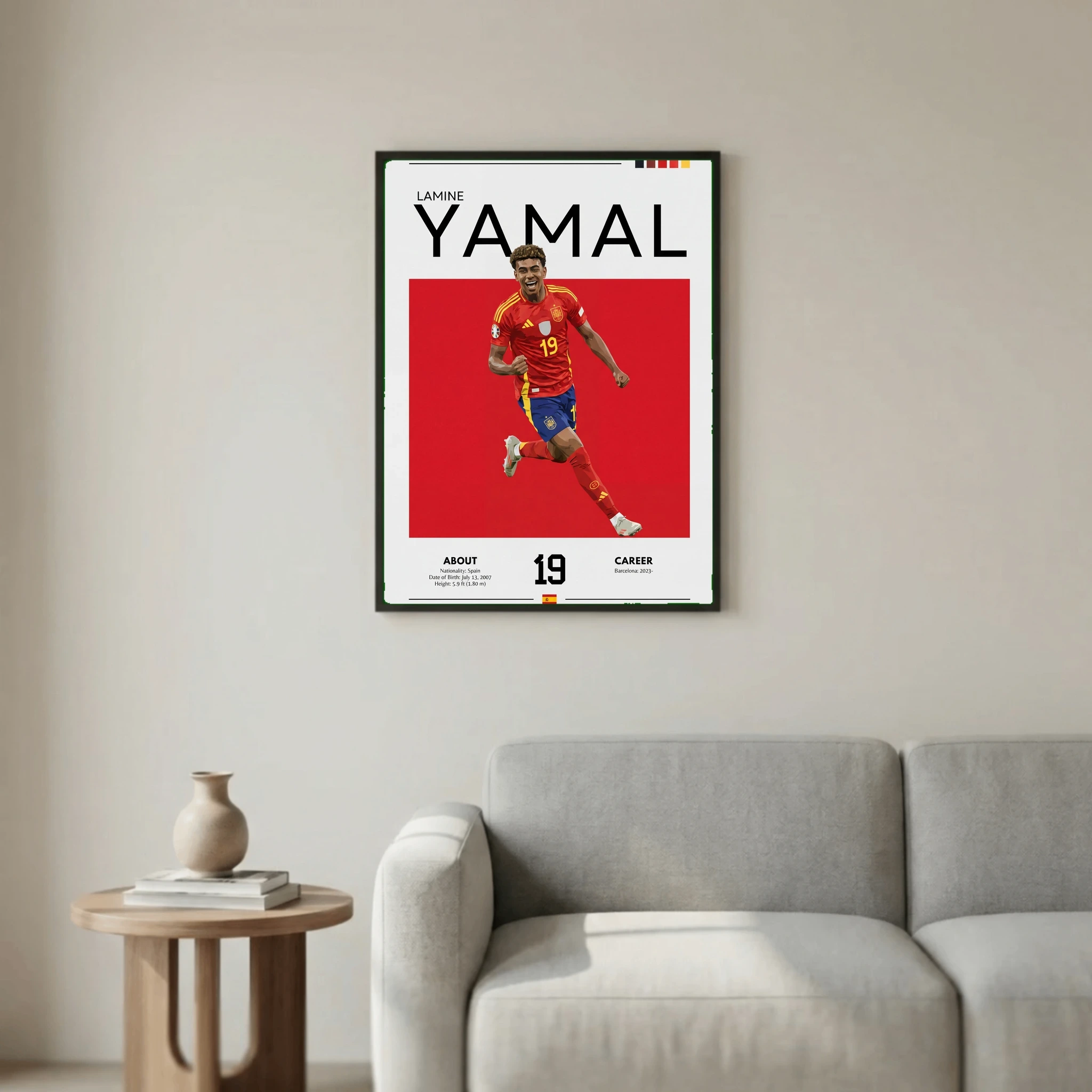 Lamine Yamal Spain Football Poster – Modern Sports Wall Art