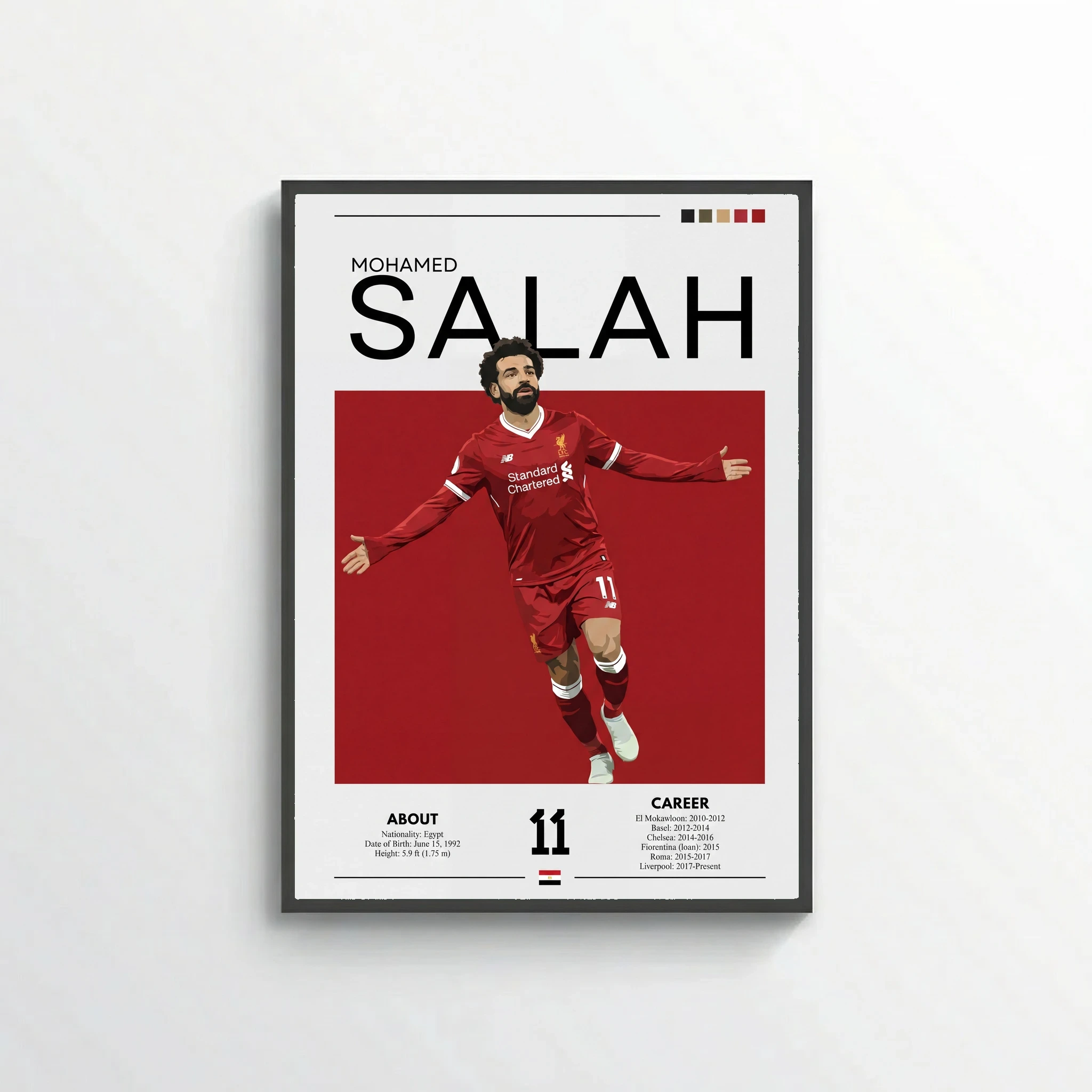Mohamed Salah Football Poster – Modern Sports Wall Art