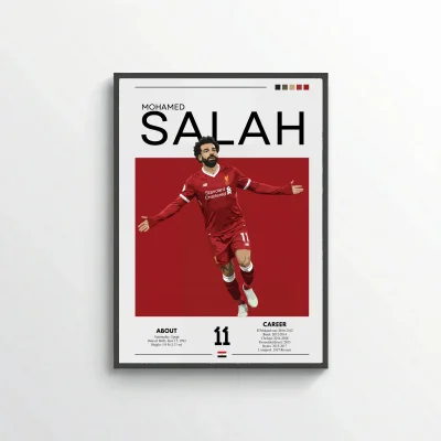 Mohamed Salah Football Poster – Modern Sports Wall Art