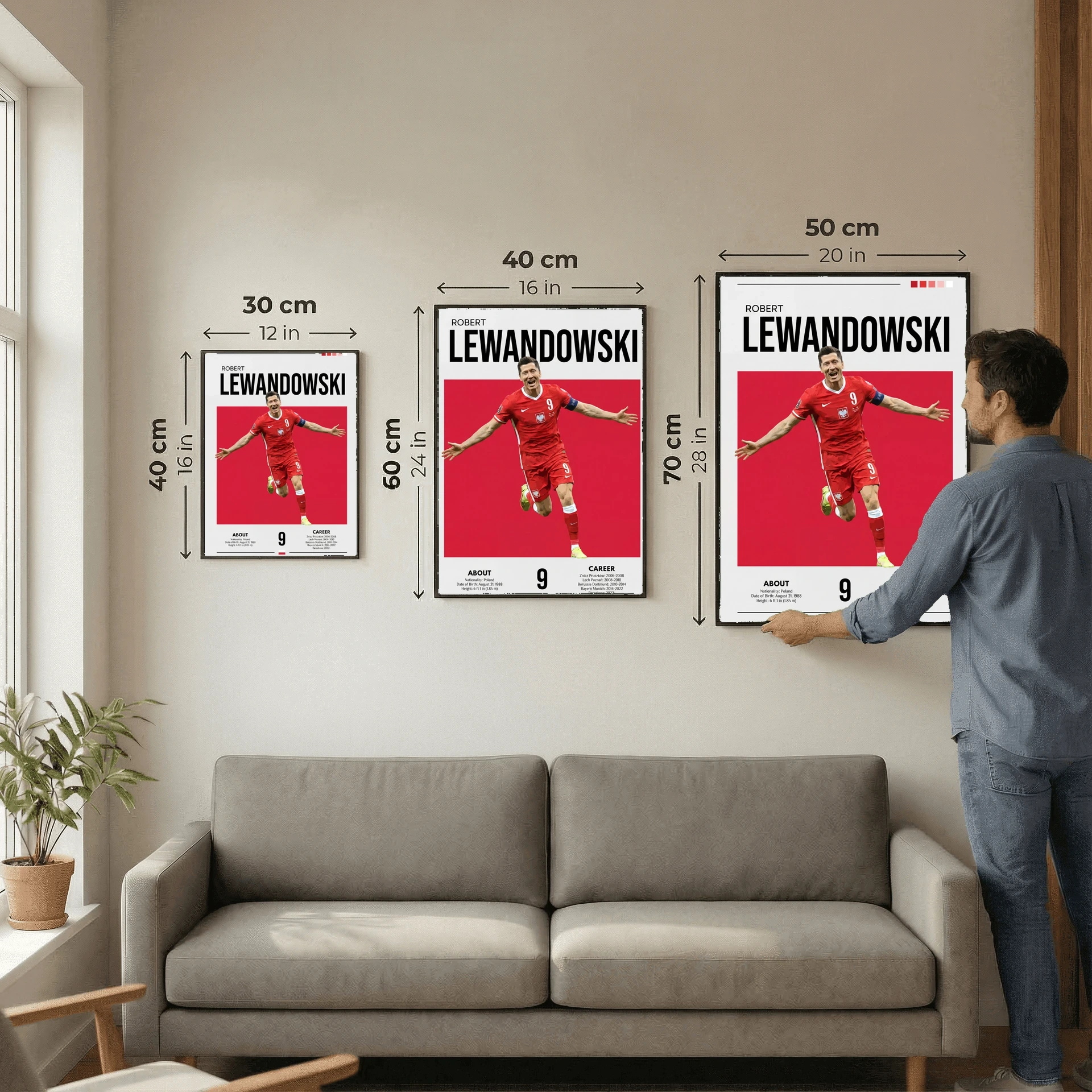 Robert Lewandowski Football Poster – Modern Sports Wall Art
