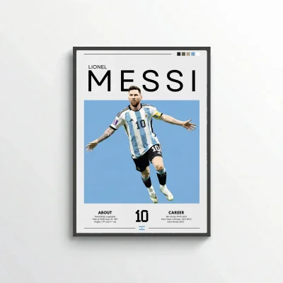 Lionel Messi Football Poster – Modern Sports Wall Art