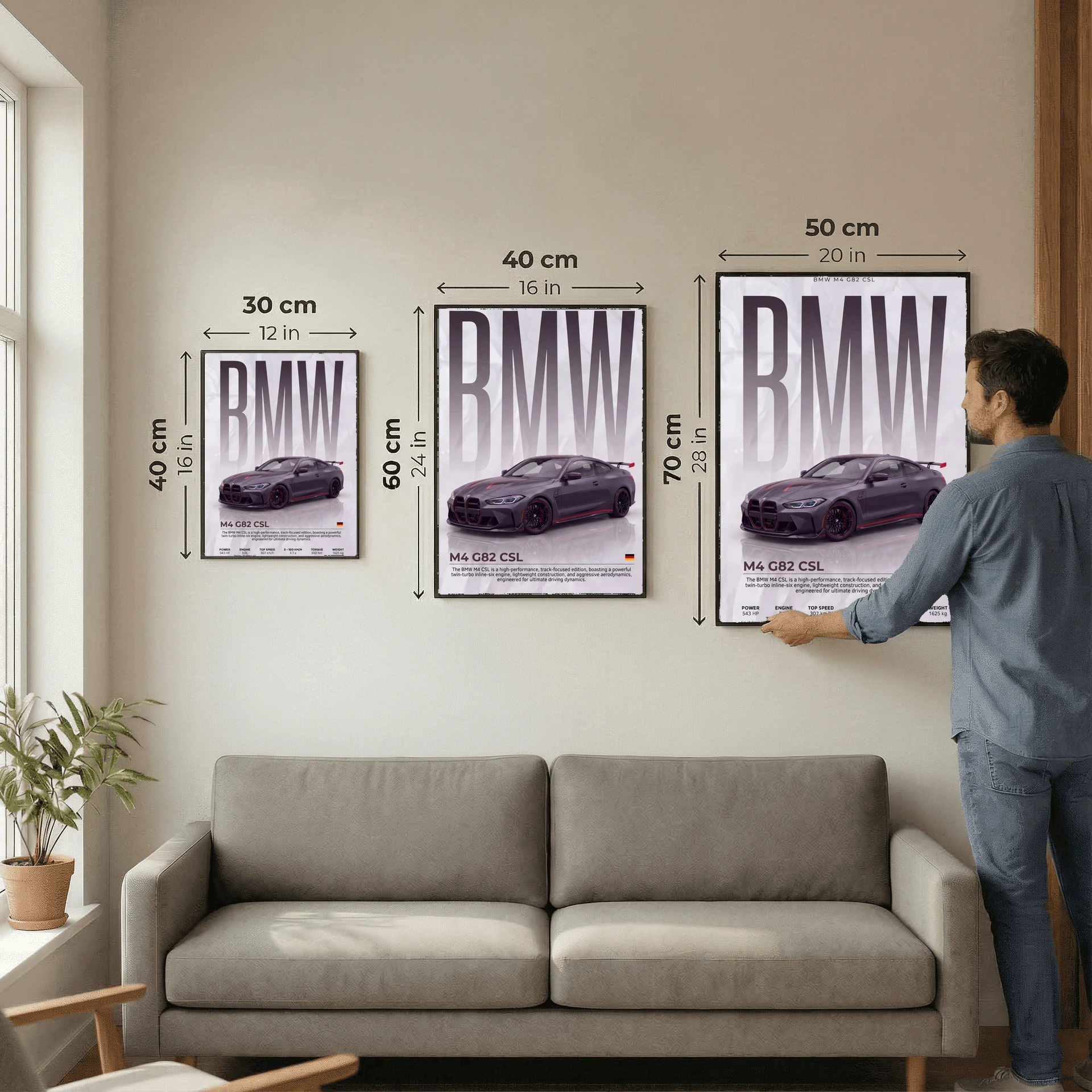 BMW M4 CSL G82 Poster – Modern Performance Car Wall Art