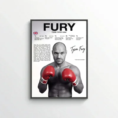 Tyson Fury Boxing Poster – Modern Heavyweight Wall Art