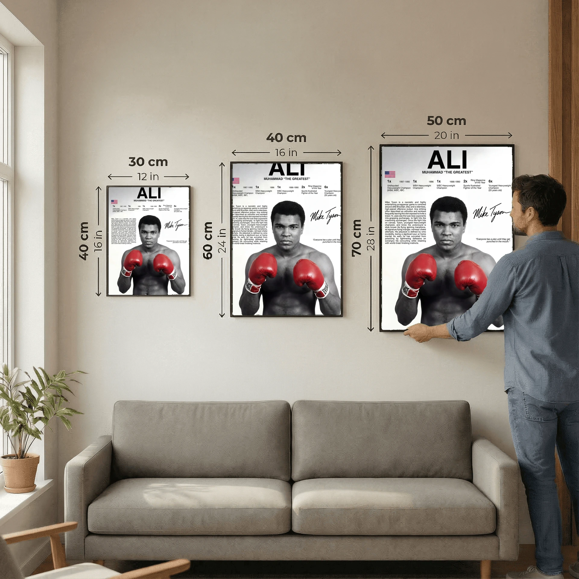 Muhammad Ali Boxing Poster – Modern Legendary Fighter Wall Art