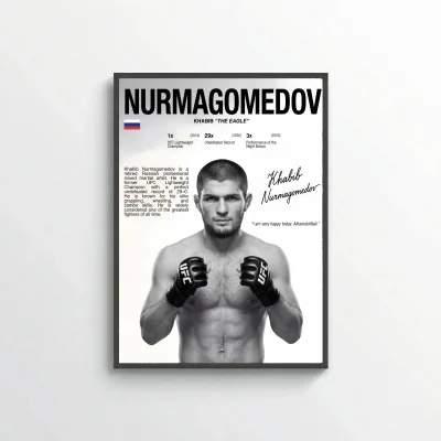 Khabib Nurmagomedov UFC Poster – Modern MMA Wall Art
