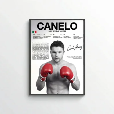 Canelo Alvarez Boxing Poster – Modern Champion Wall Art