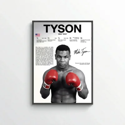 Mike Tyson Boxing Poster – Modern Legendary Fighter Wall Art