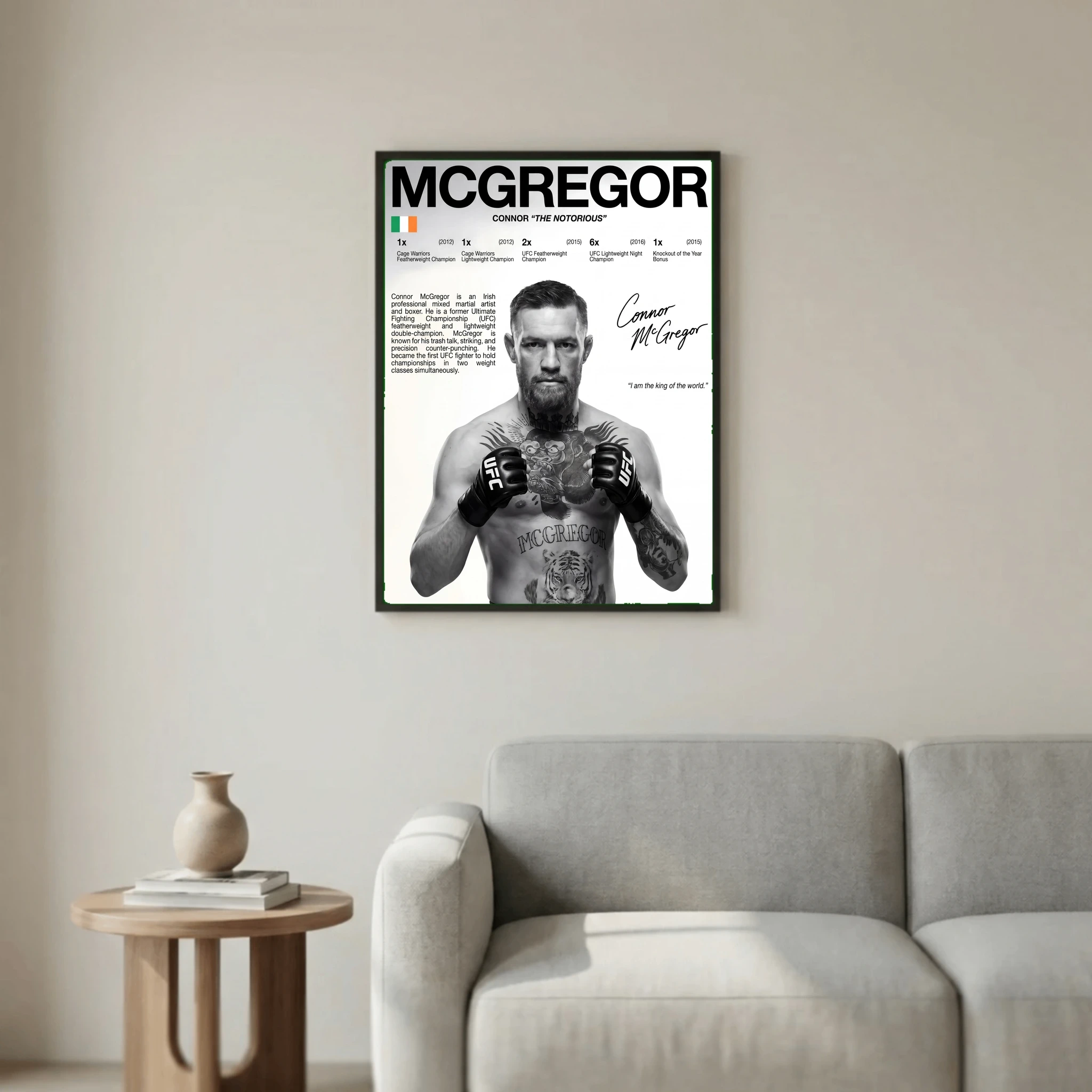 Conor McGregor UFC Poster – Modern MMA Wall Art