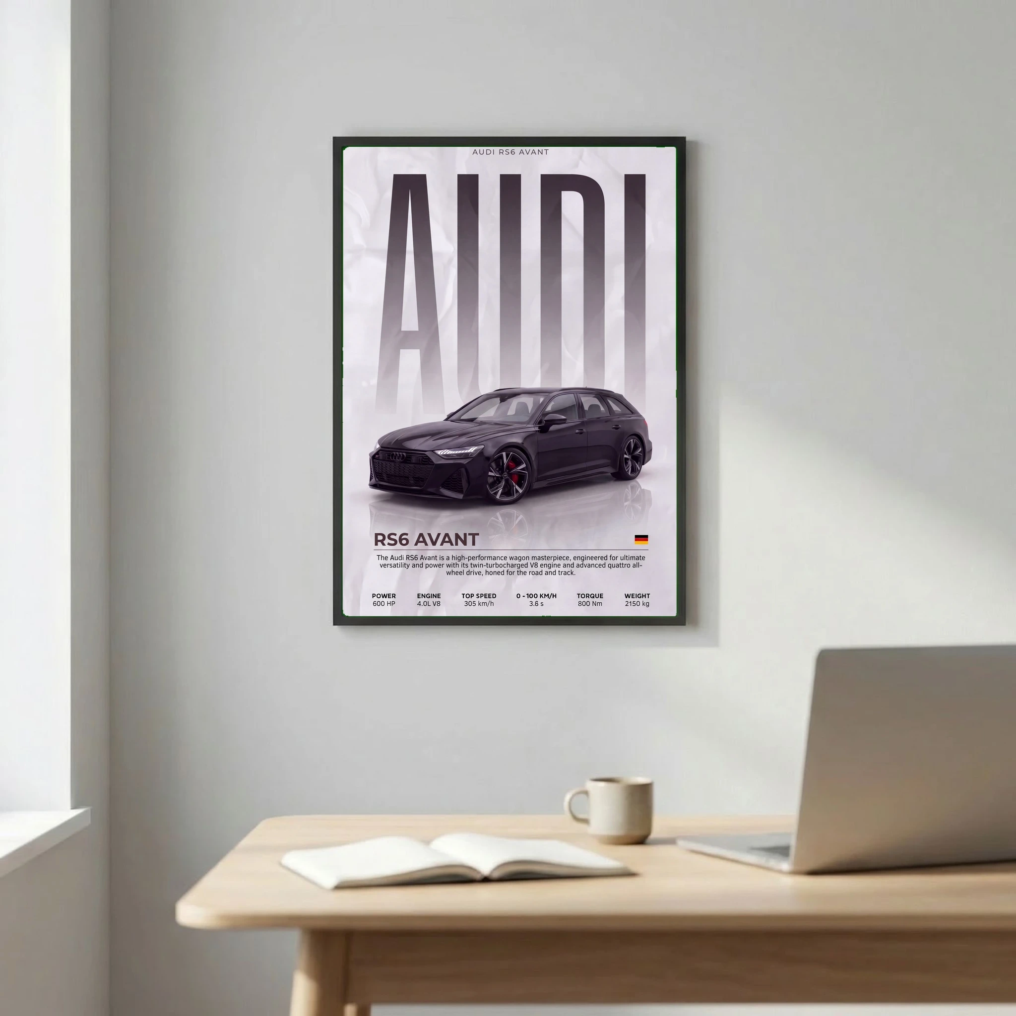 Audi RS6 Avant Poster – Modern Performance Wagon Wall Art