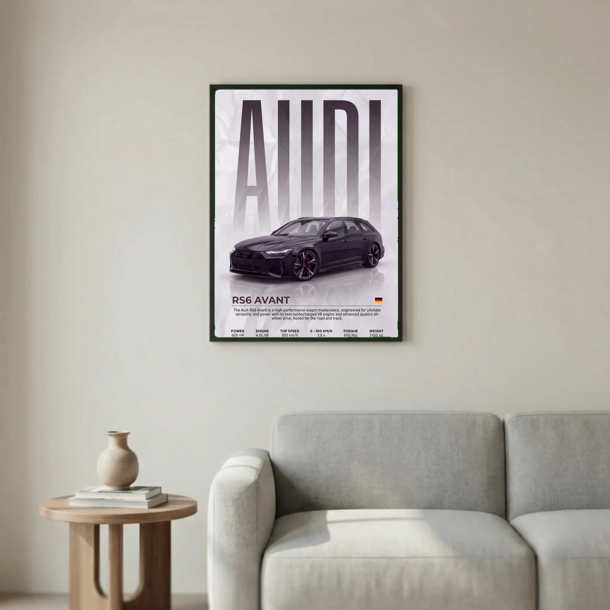 Audi RS6 Avant Poster – Modern Performance Wagon Wall Art