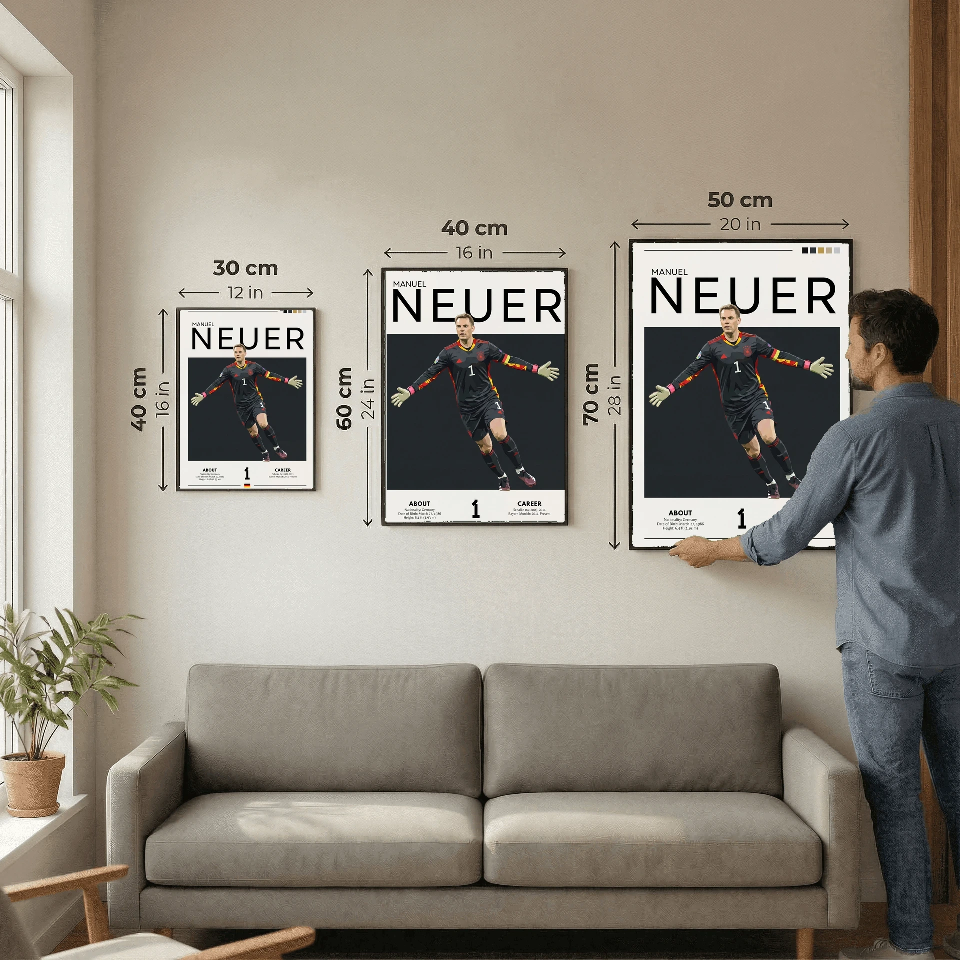 Manuel Neuer Football Poster – Modern Goalkeeper Wall Art