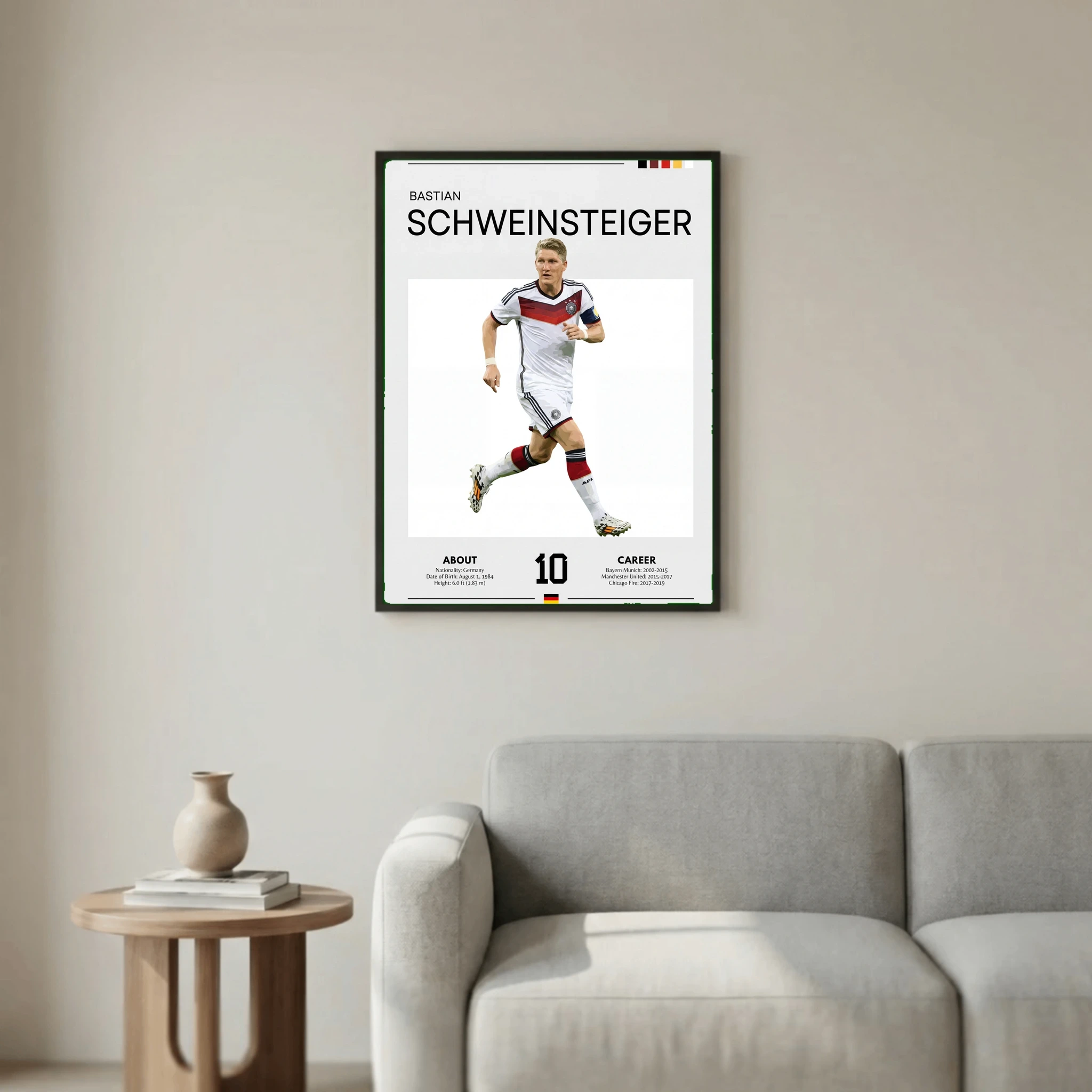 Bastian Schweinsteiger Football Poster – Modern Legendary Wall Art