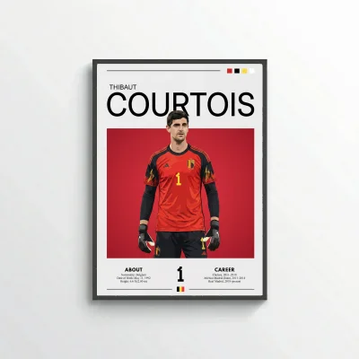 Thibaut Courtois Football Poster – Modern Goalkeeper Wall Art