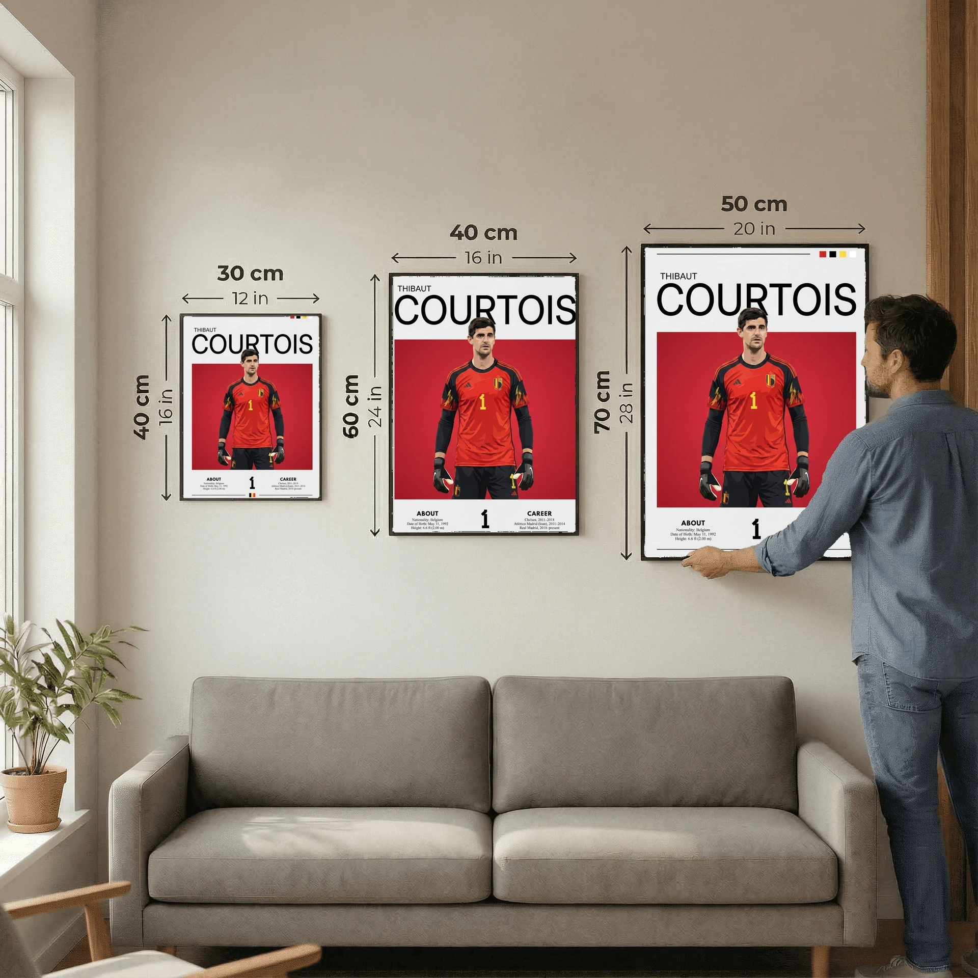Thibaut Courtois Football Poster – Modern Goalkeeper Wall Art