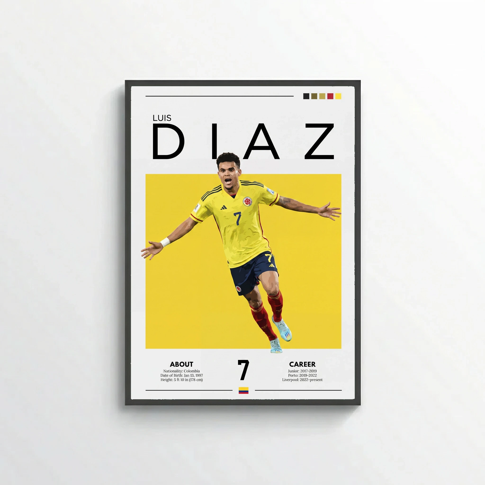 Luis Díaz Football Poster – Modern Sports Wall Art