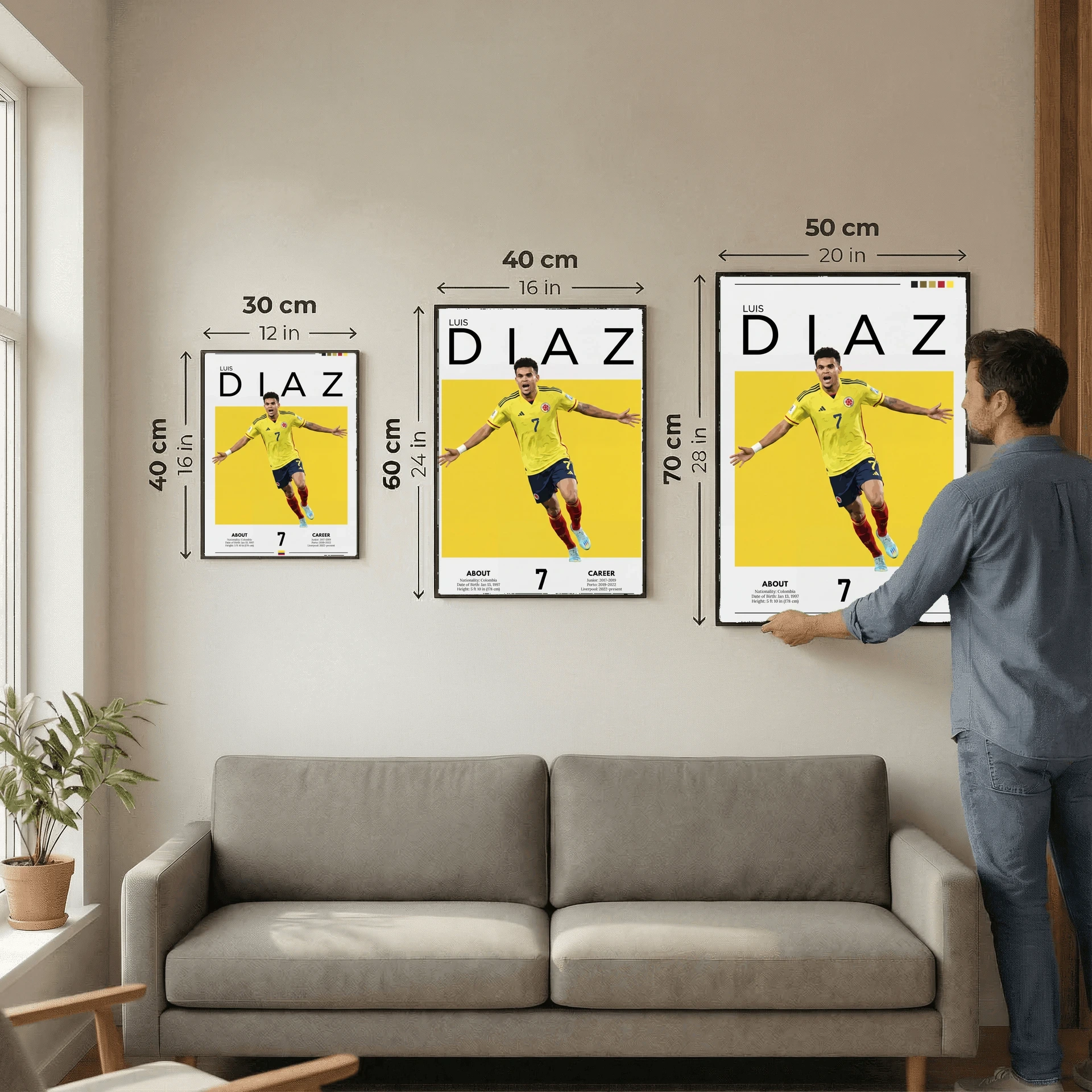 Luis Díaz Football Poster – Modern Sports Wall Art