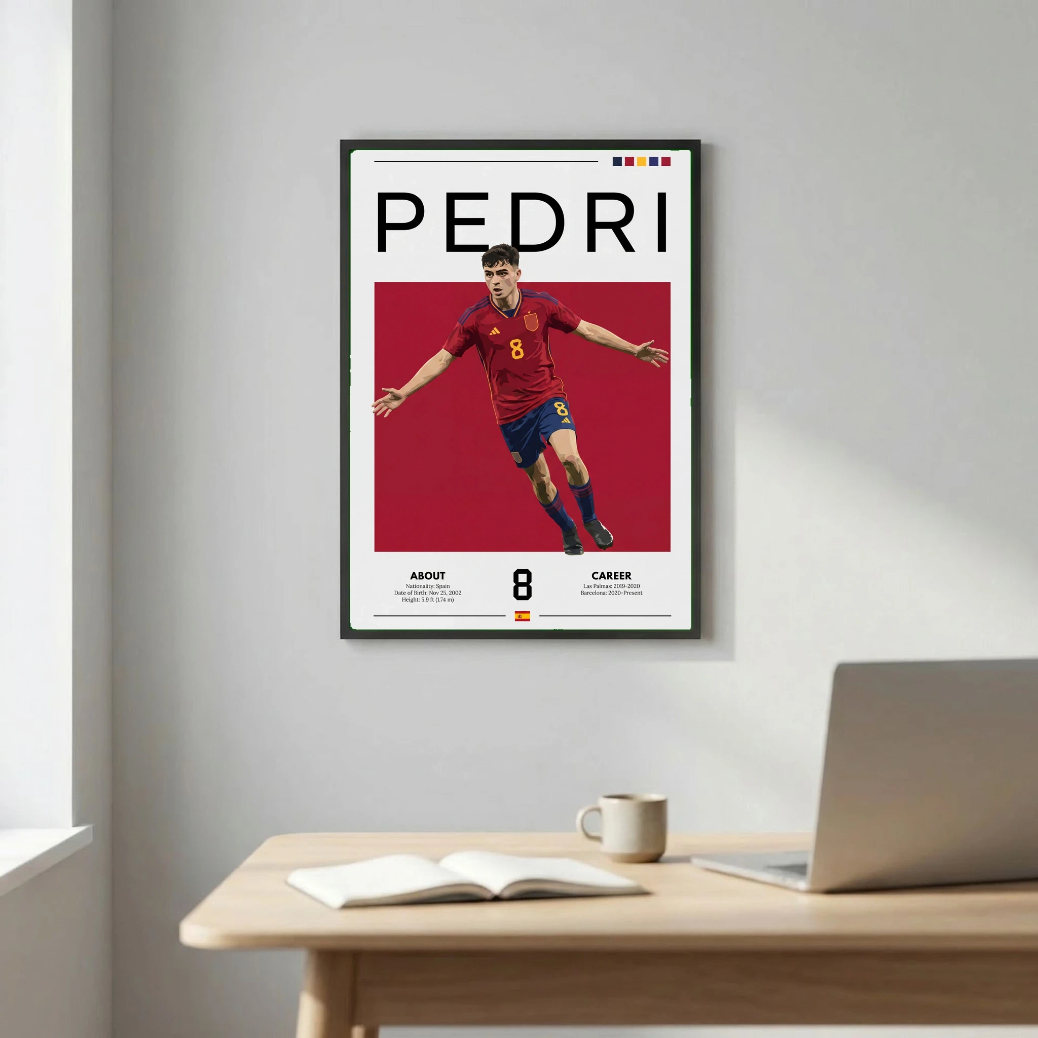 Pedri Football Poster – Modern Sports Wall Art