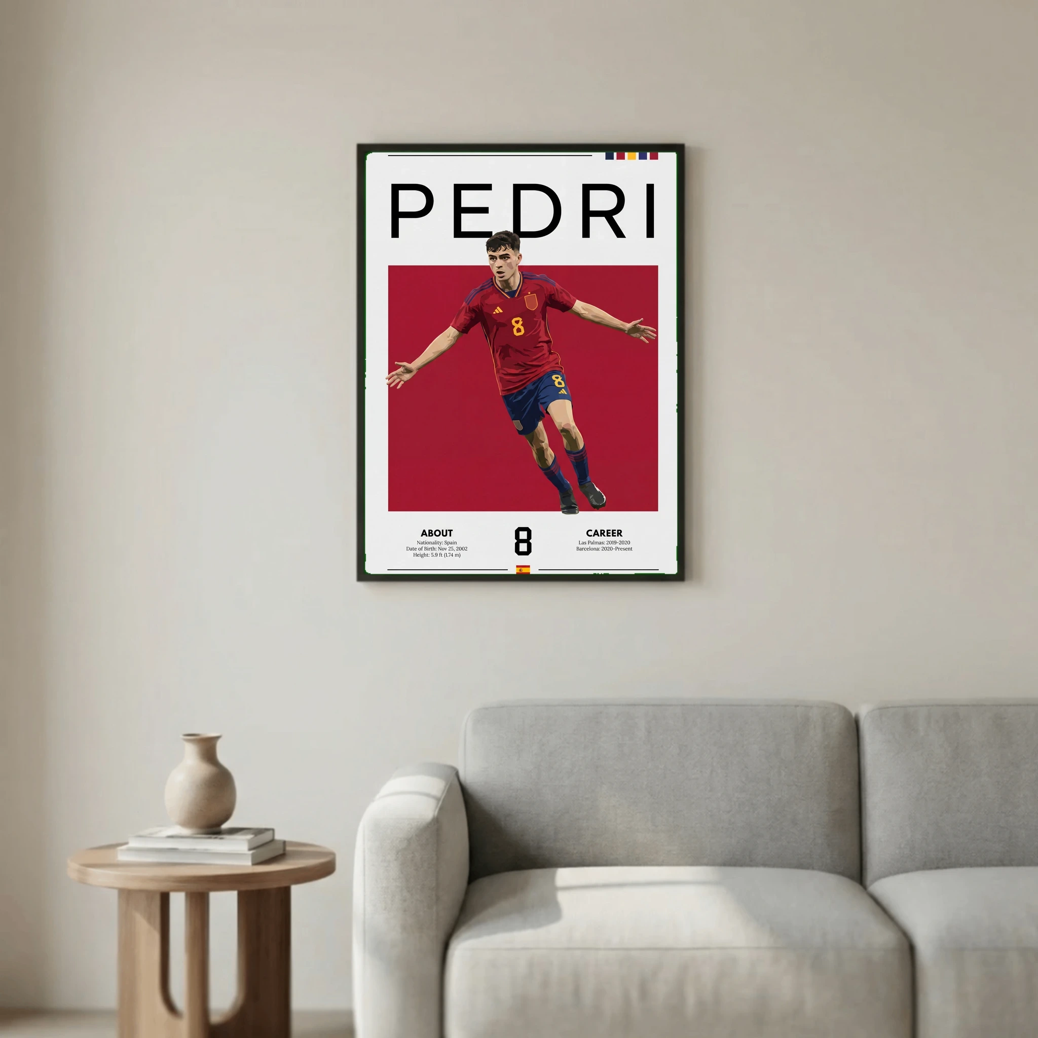 Pedri Football Poster – Modern Sports Wall Art