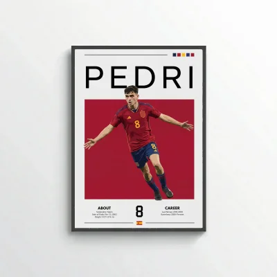 Pedri Football Poster – Modern Sports Wall Art