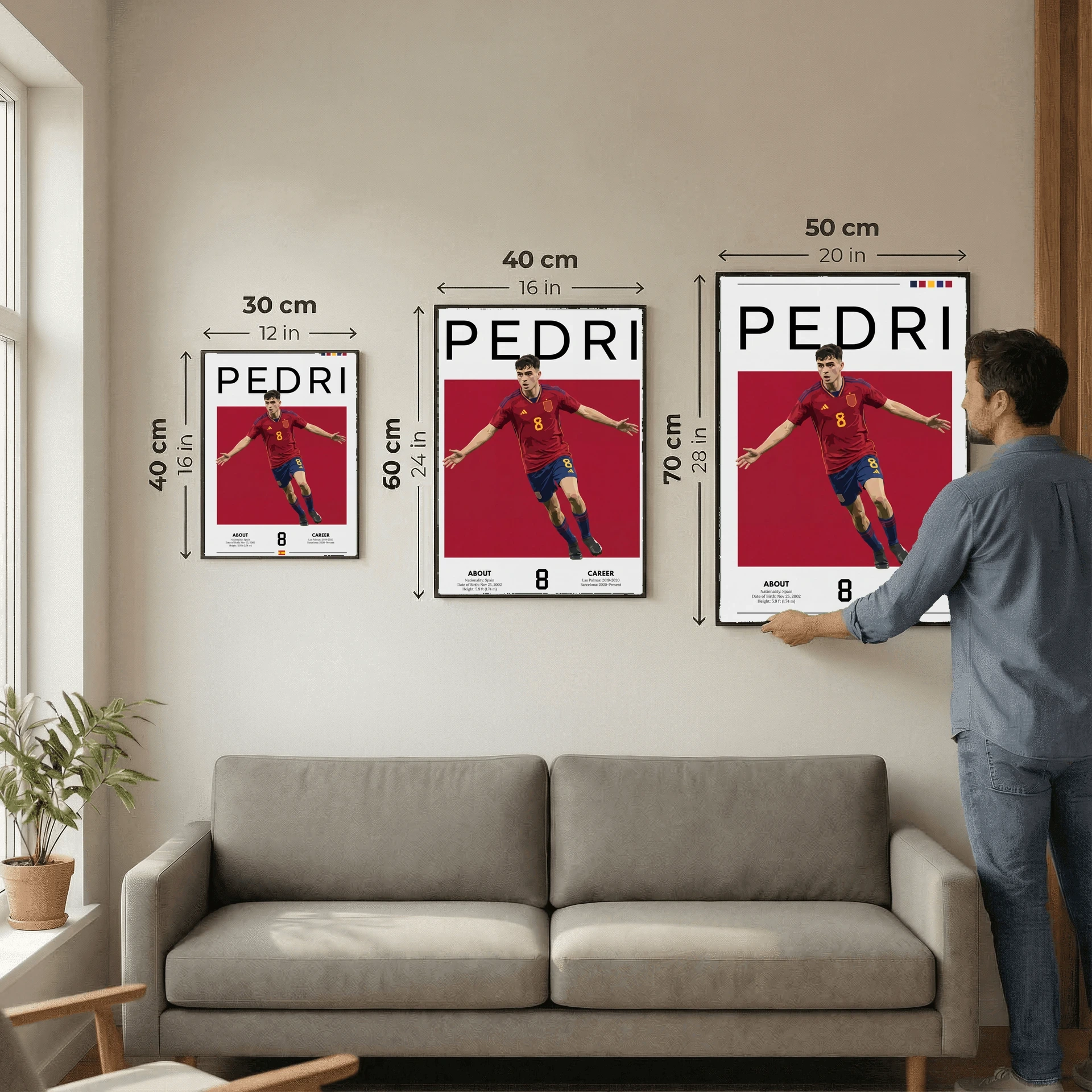 Pedri Football Poster – Modern Sports Wall Art