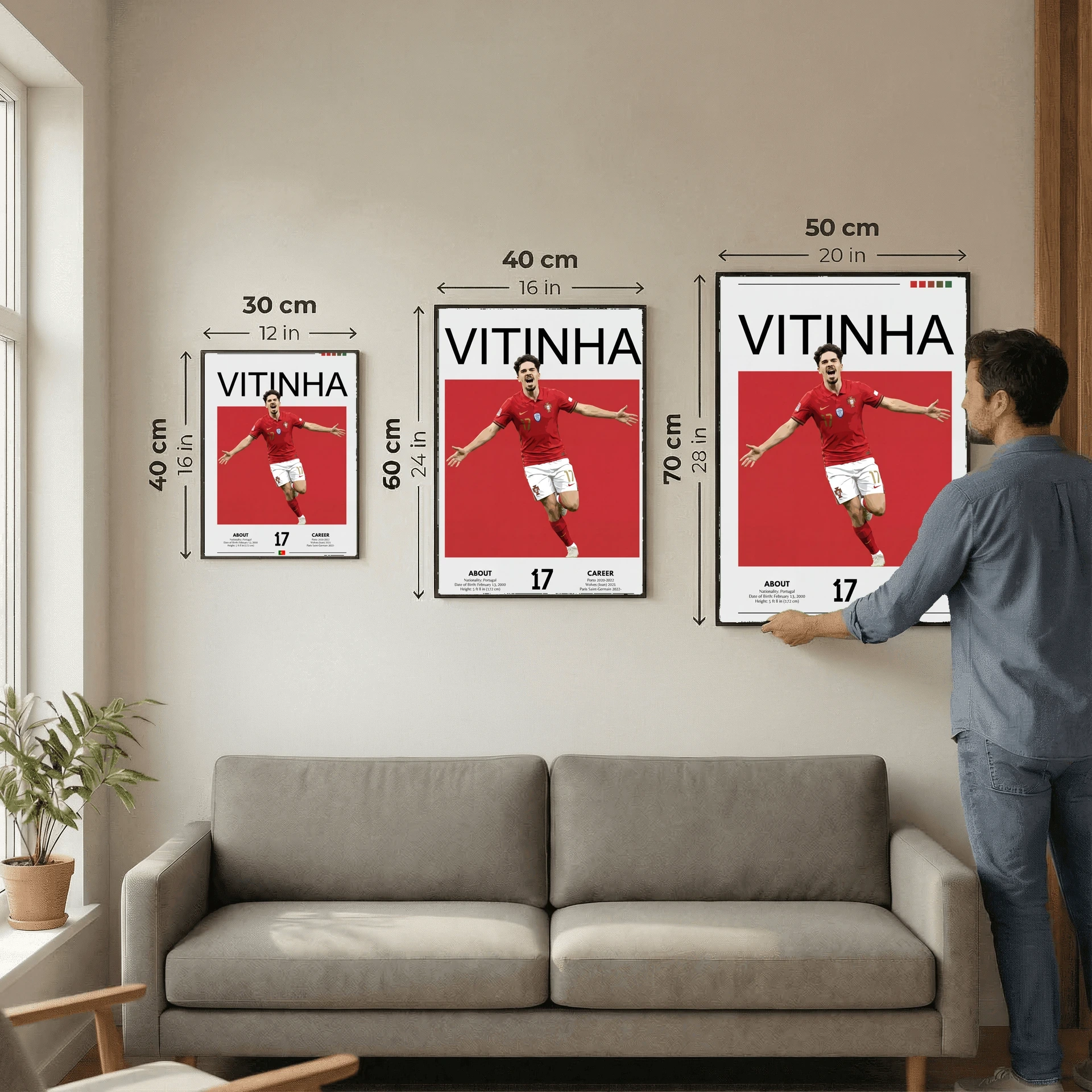 Vitinha Football Poster – Modern Sports Wall Art