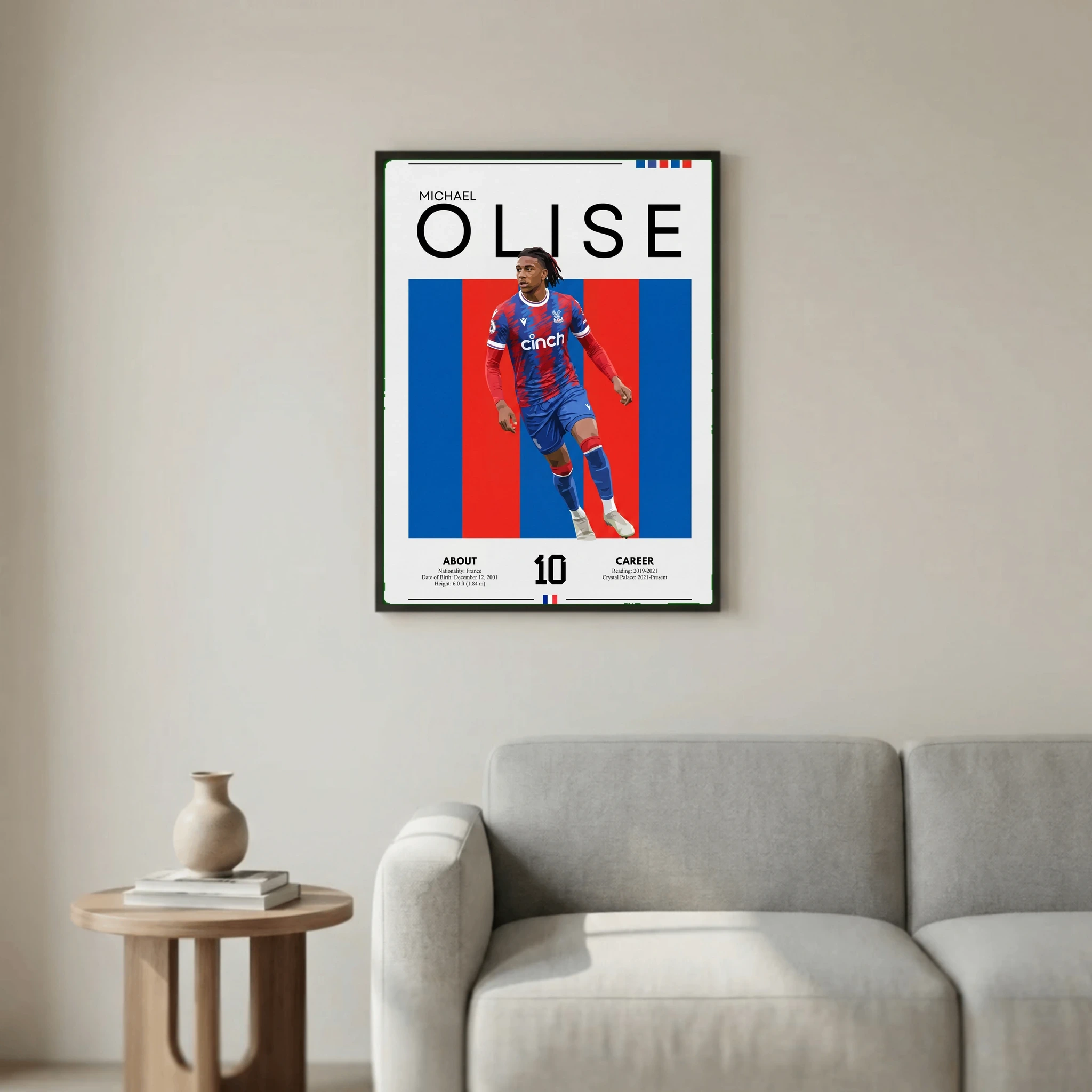 Michael Olise Football Poster – Modern Sports Wall Art