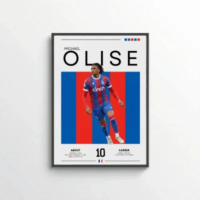 Michael Olise Football Poster – Modern Sports Wall Art