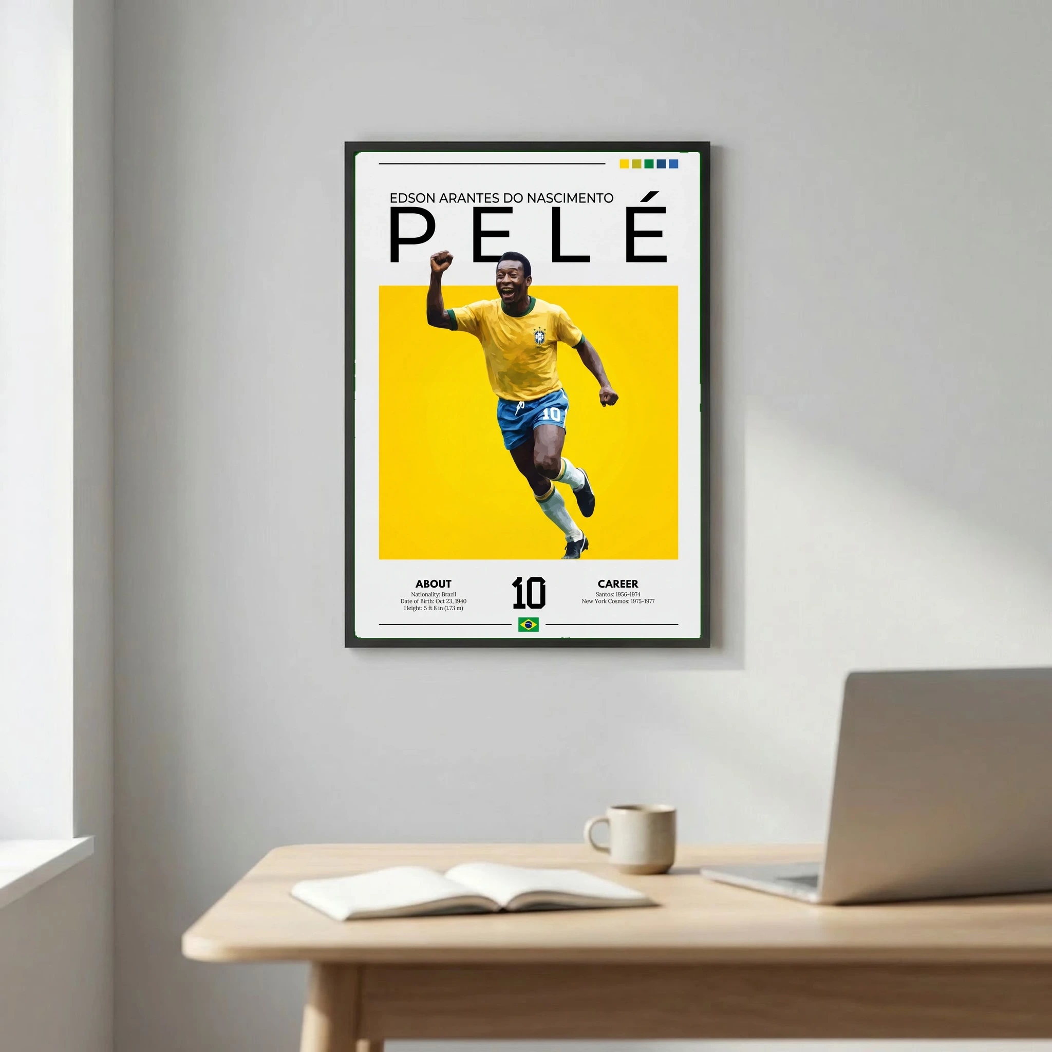 Pelé Football Poster – Modern Legendary Wall Art