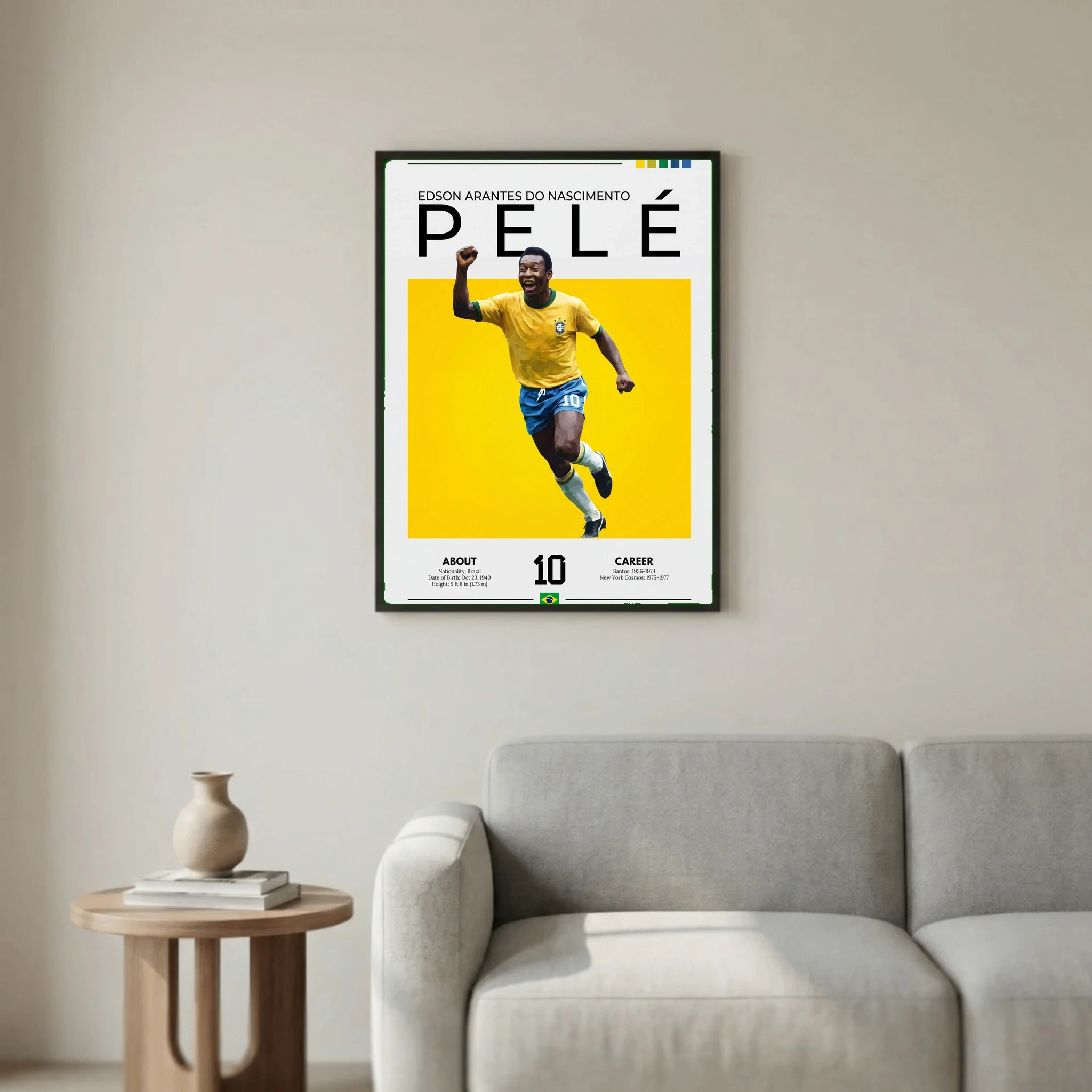 Pelé Football Poster – Modern Legendary Wall Art