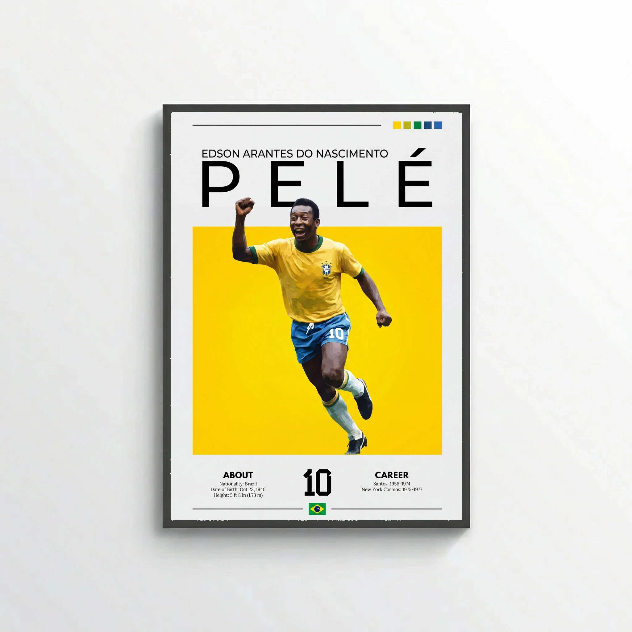 Pelé Football Poster – Modern Legendary Wall Art