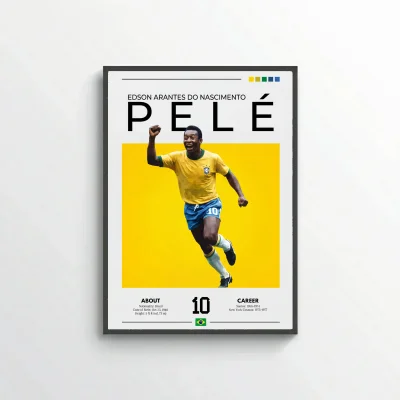 Pelé Football Poster – Modern Legendary Wall Art