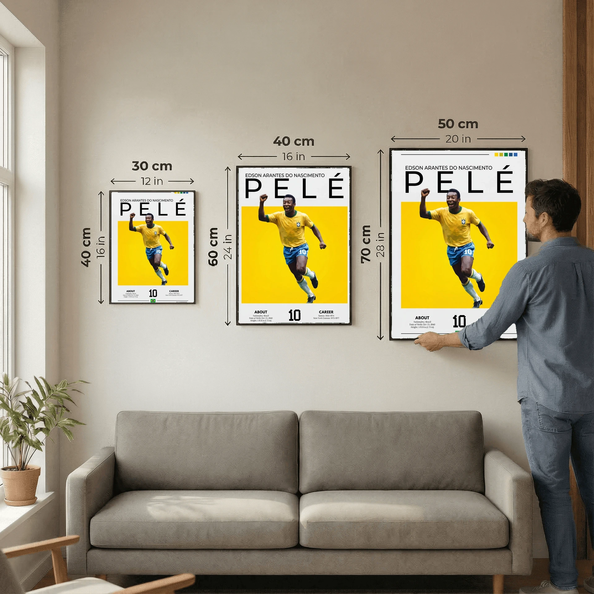 Pelé Football Poster – Modern Legendary Wall Art