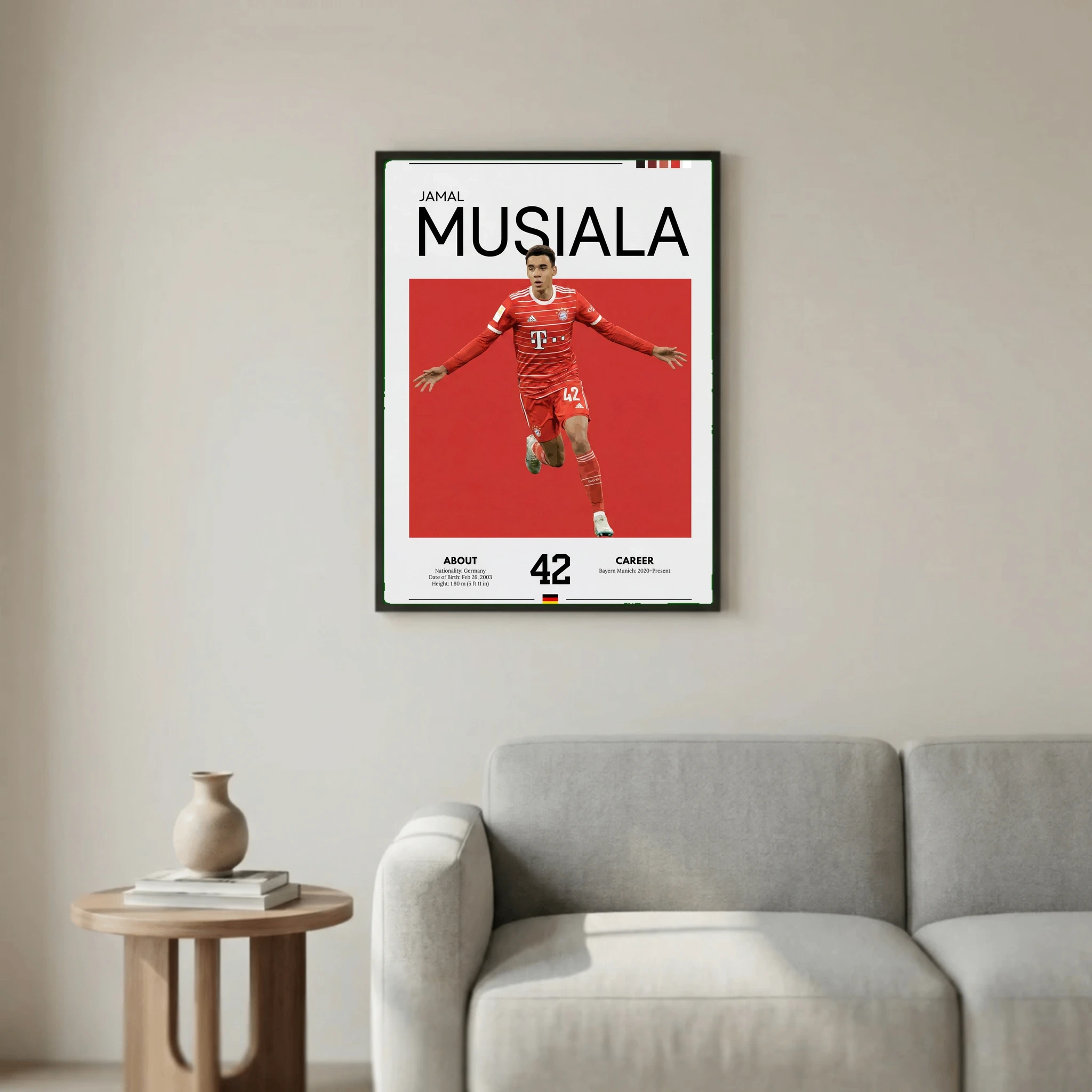 Jamal Musiala Football Poster – Modern Sports Wall Art