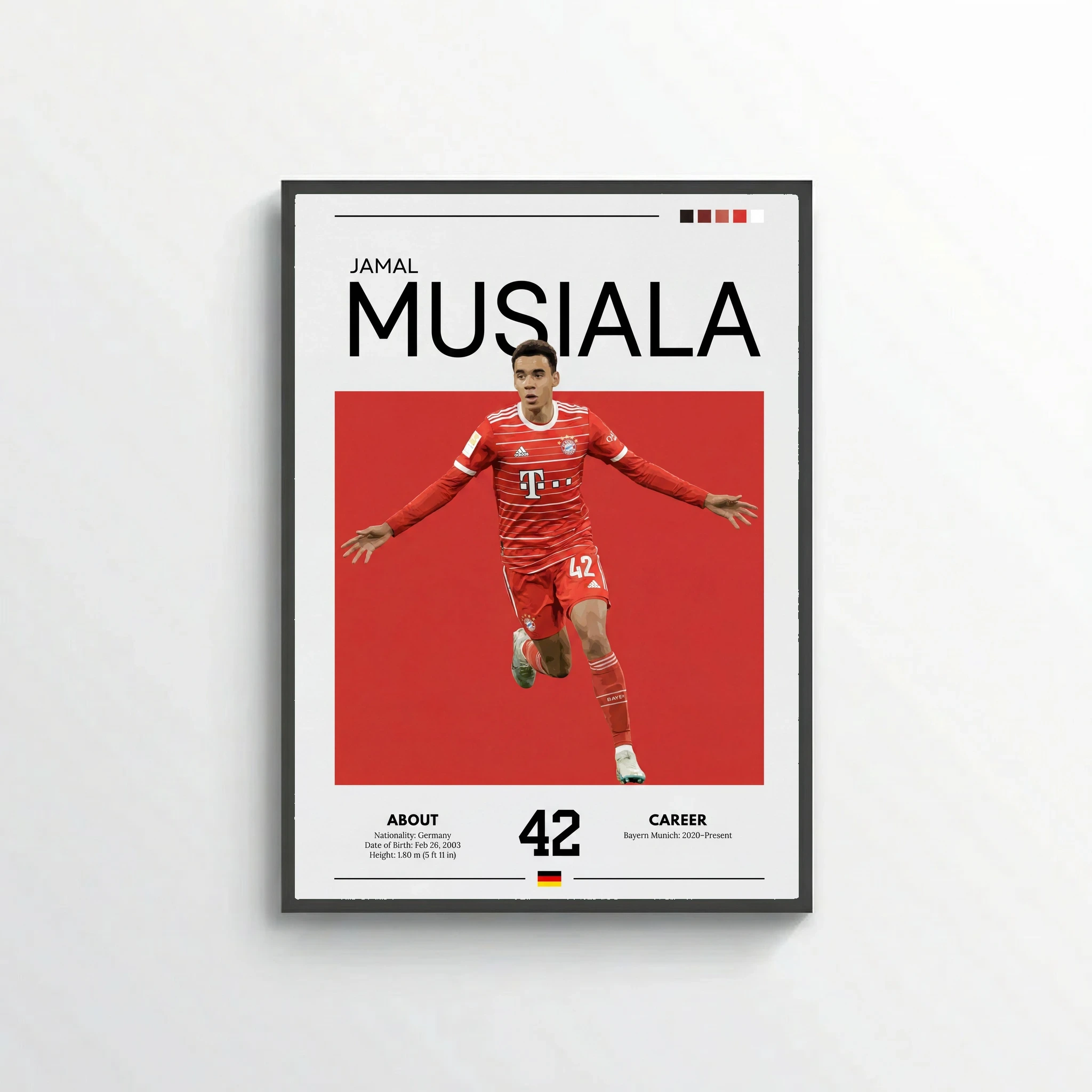 Jamal Musiala Football Poster – Modern Sports Wall Art
