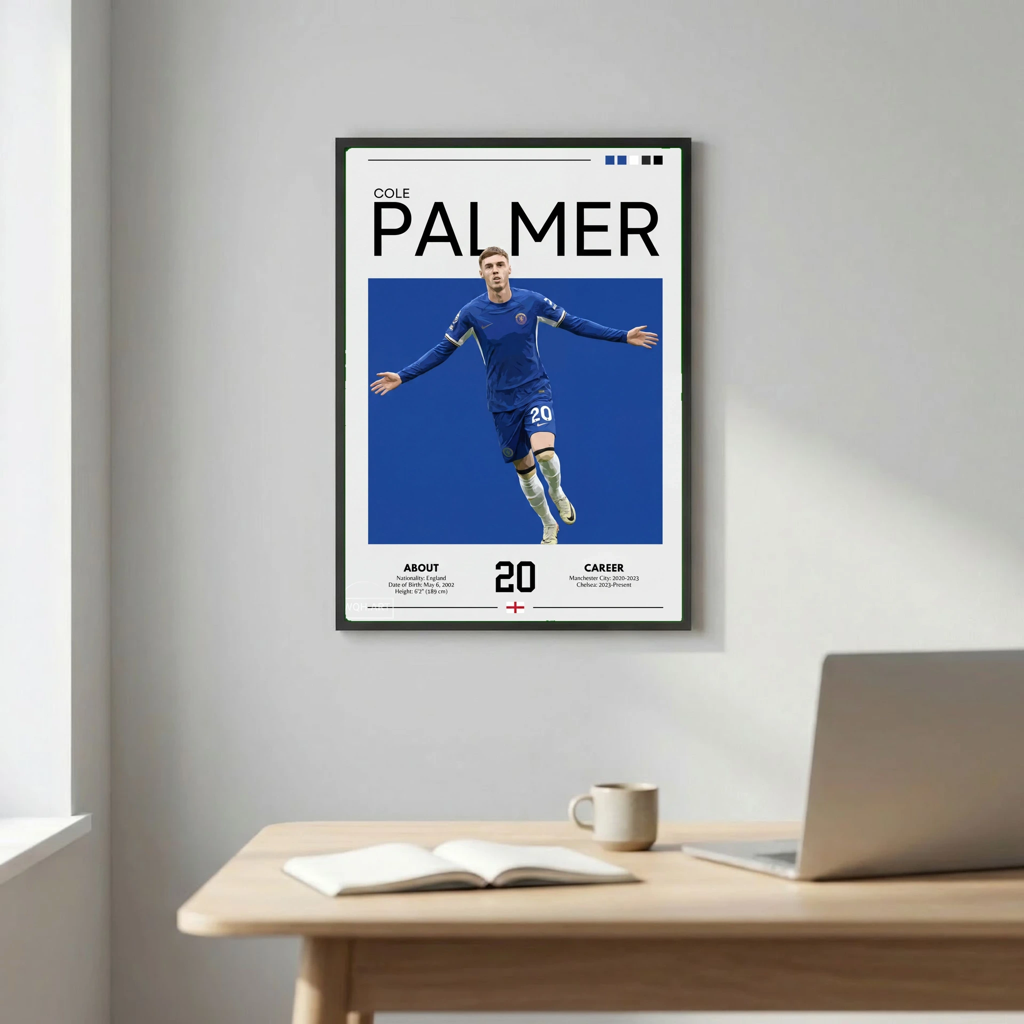 Cole Palmer Football Poster – Modern Sports Wall Art