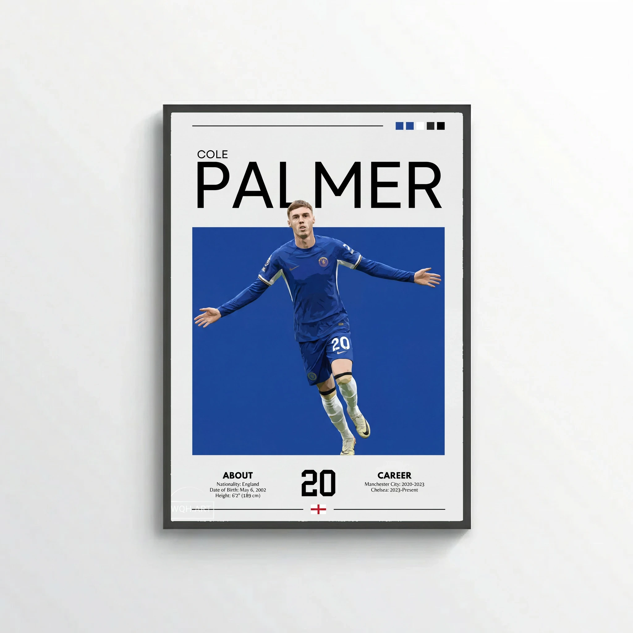 Cole Palmer Football Poster – Modern Sports Wall Art