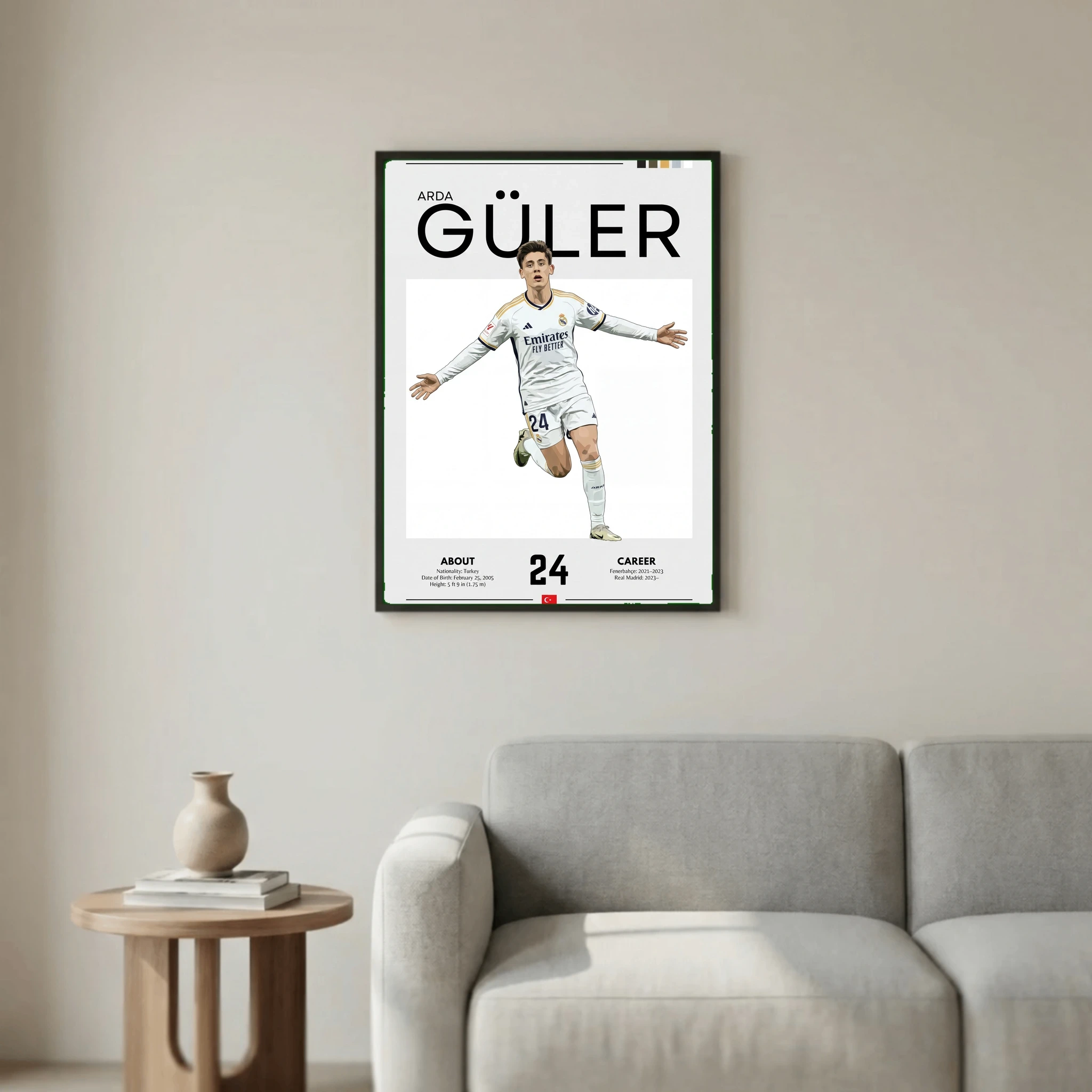 Arda Güler Football Poster – Modern Sports Wall Art