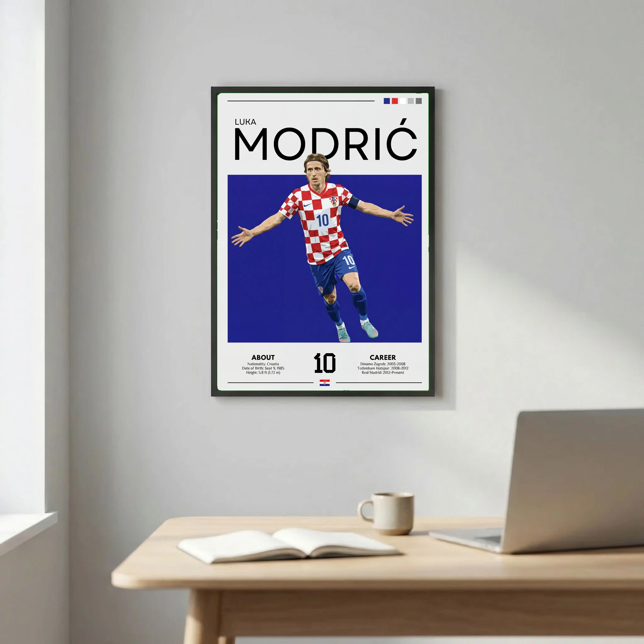 Luka Modrić Football Poster – Modern Legendary Wall Art