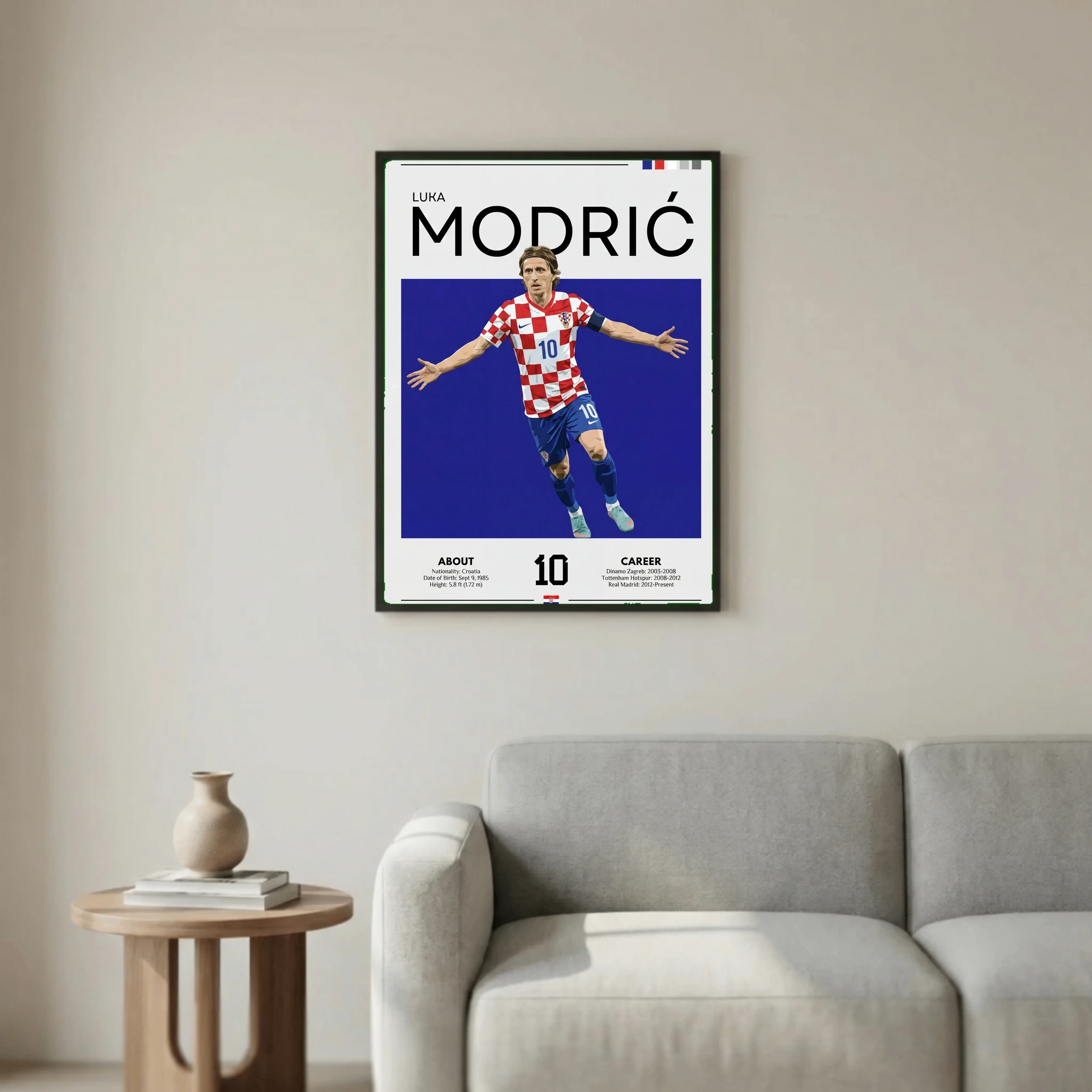 Luka Modrić Football Poster – Modern Legendary Wall Art