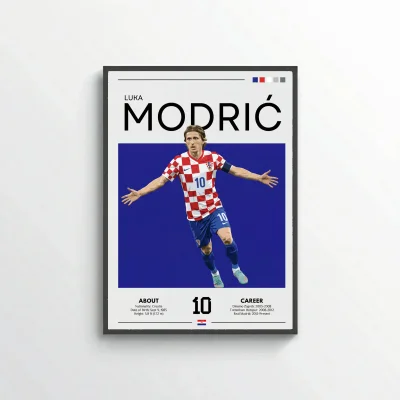 Luka Modrić Football Poster – Modern Legendary Wall Art