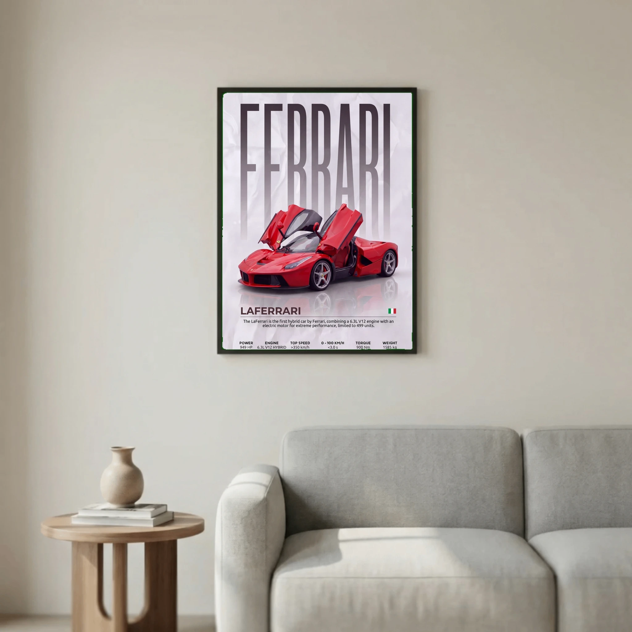 Ferrari LaFerrari Poster – Modern Hypercar Wall Art