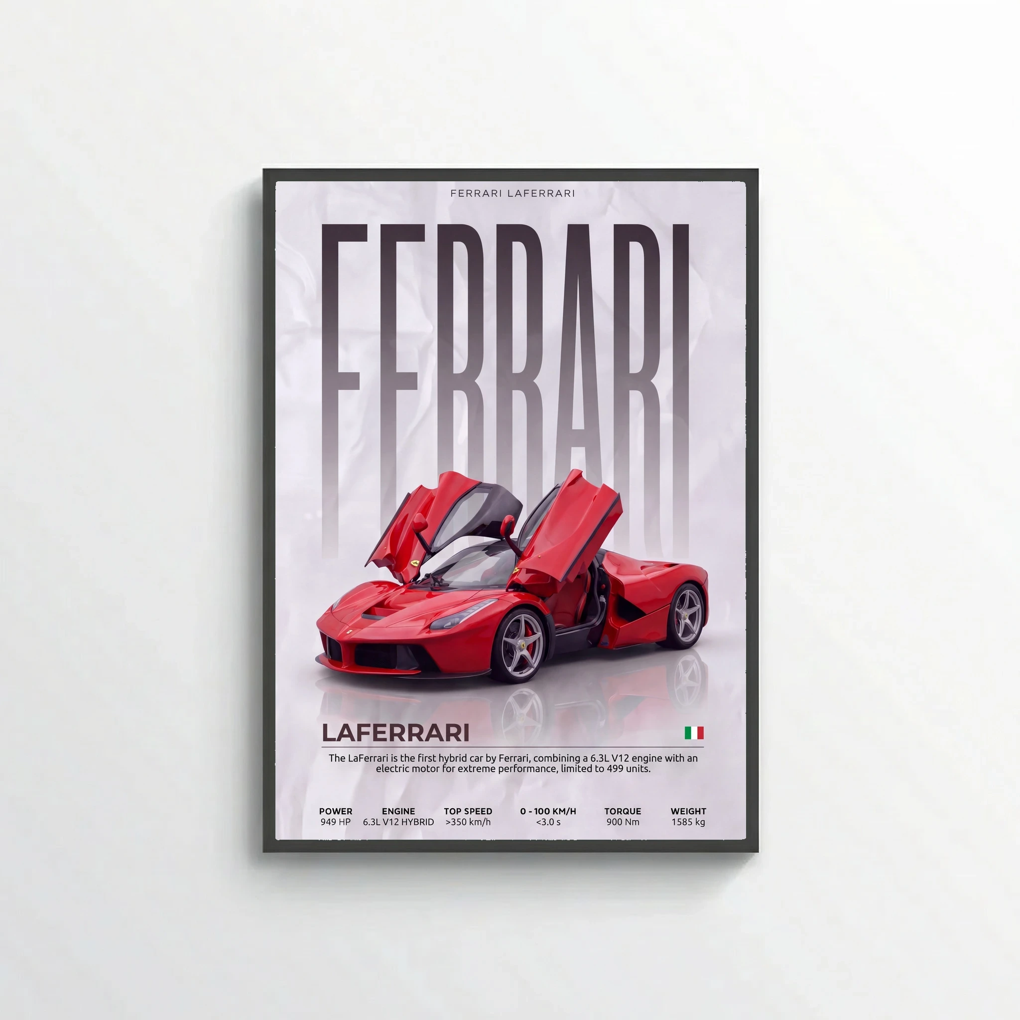 Ferrari LaFerrari Poster – Modern Hypercar Wall Art