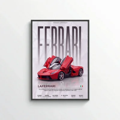 Ferrari LaFerrari Poster – Modern Hypercar Wall Art