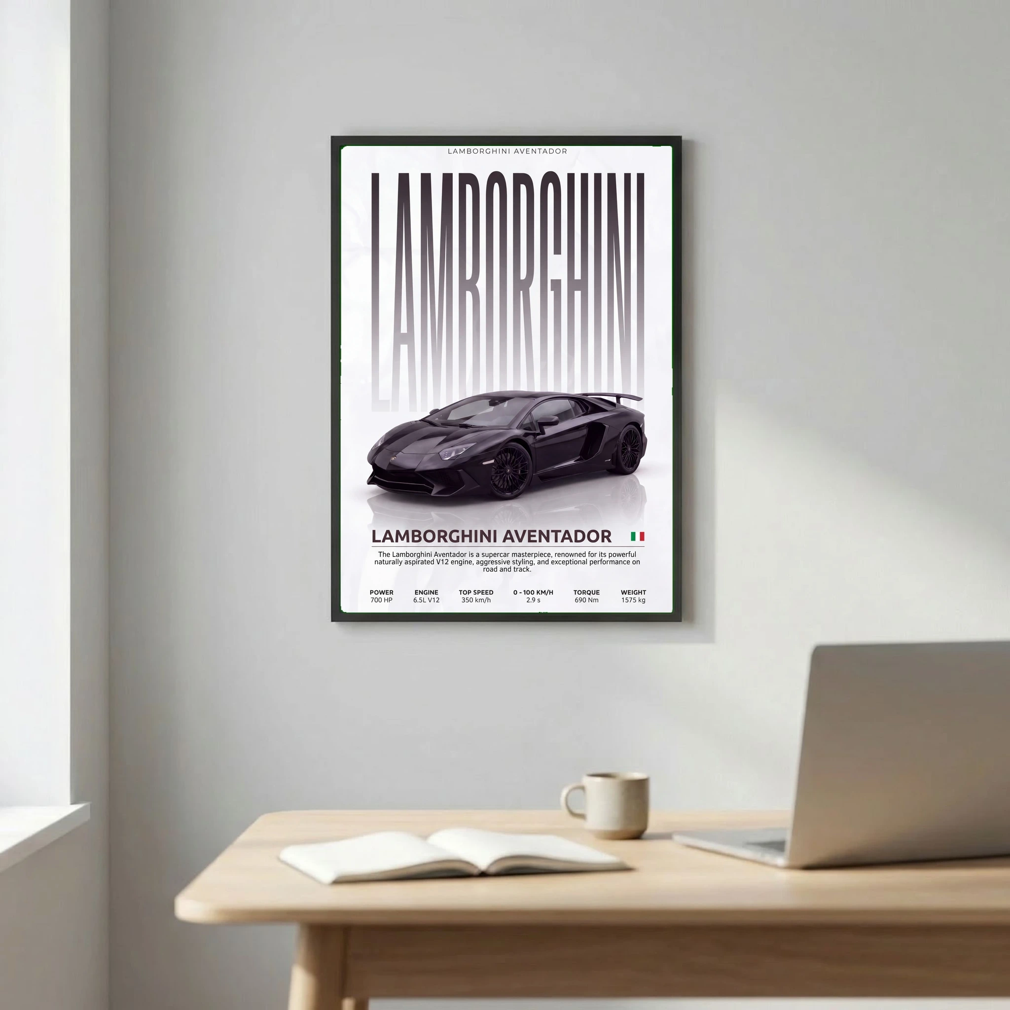 Lamborghini Aventador Poster – Modern Supercar Wall Art